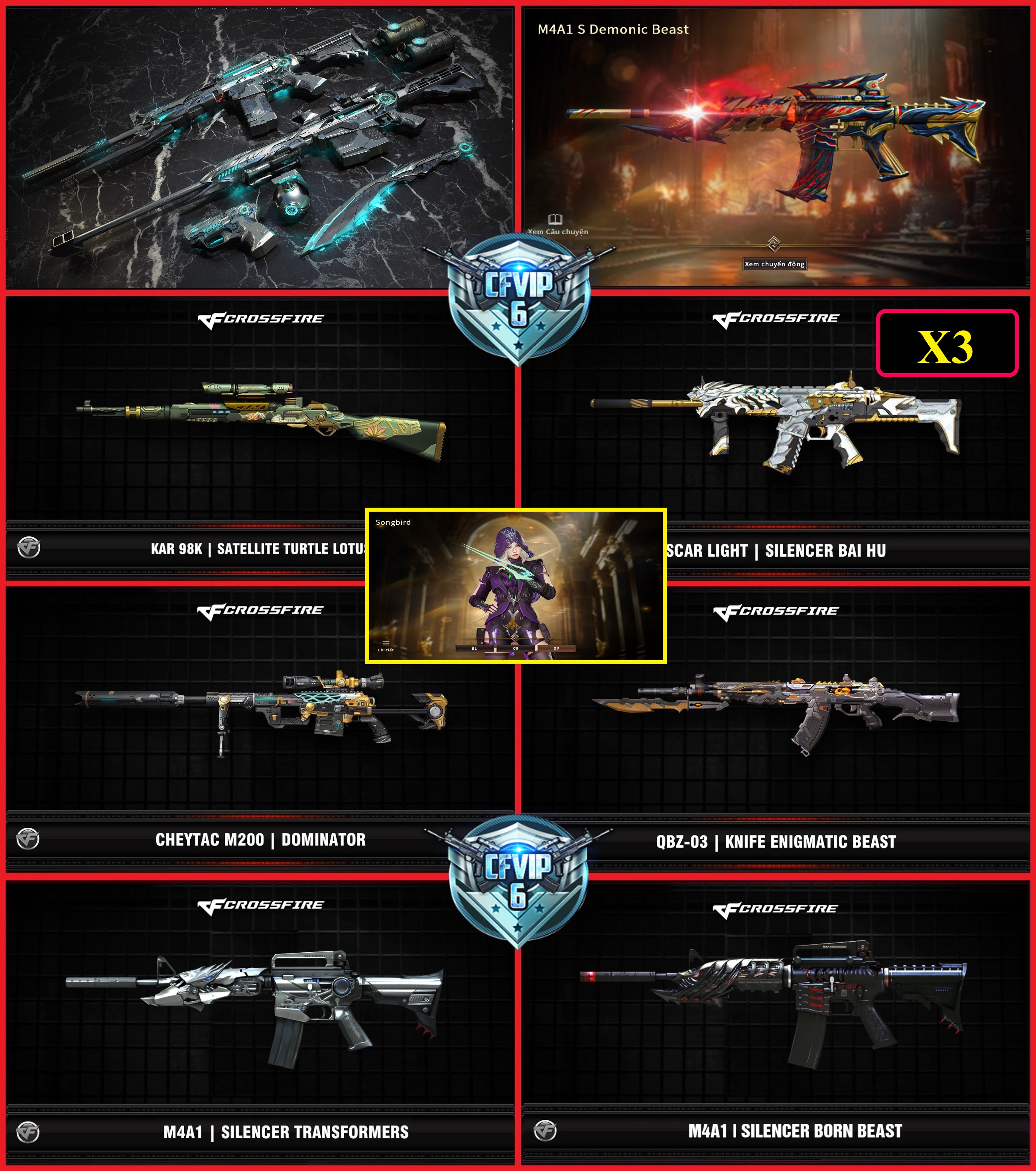 MÃ CF15821 - GIÁ : 5999K - CHIẾN C4 - AI MODE XINH - 50 VIP - VIP6