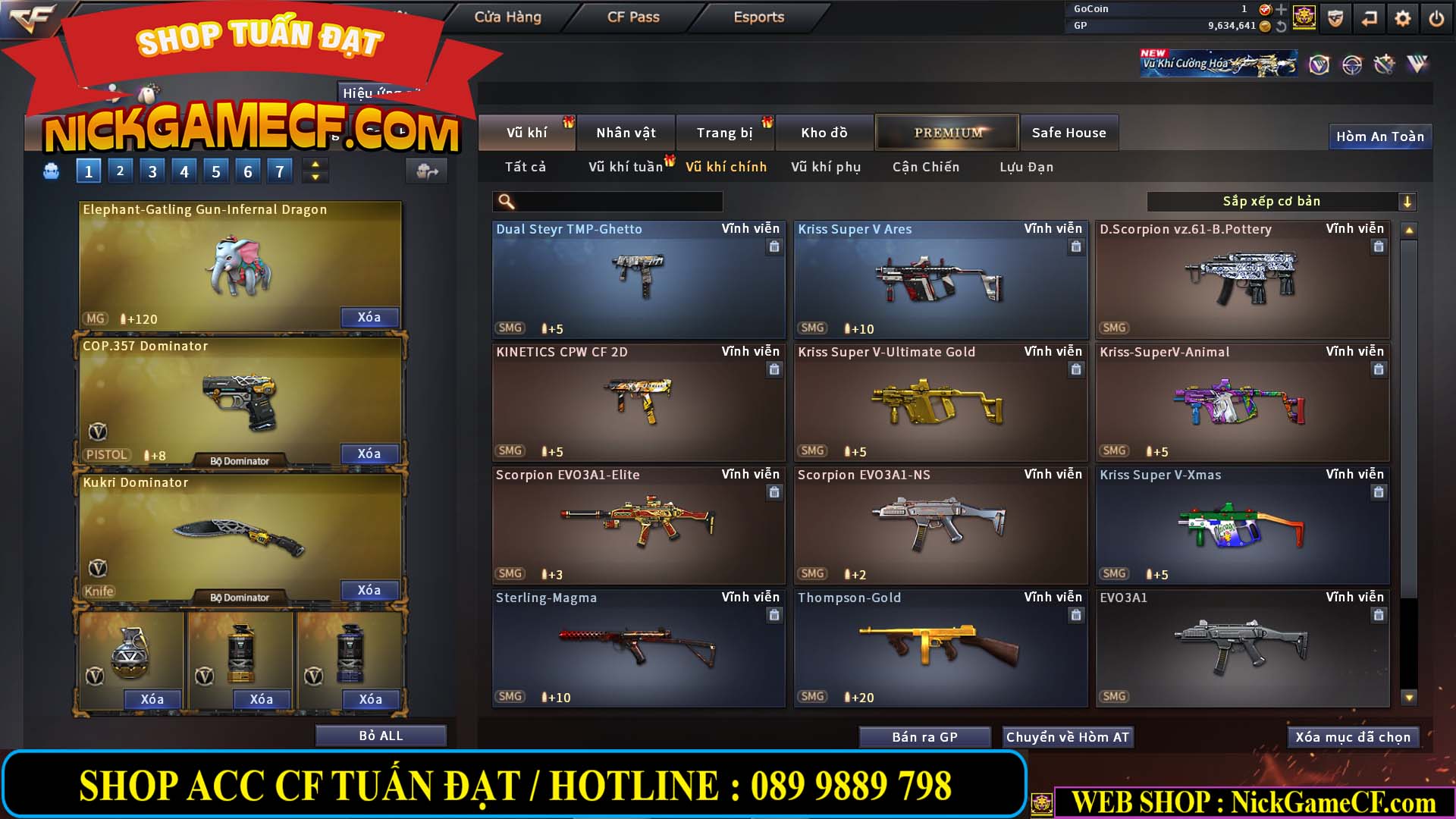 MÃ CF15238 - GIÁ : 4M5 - CHIẾN C4 XINH + ZOM THỦ - 32 VIP - VIP5