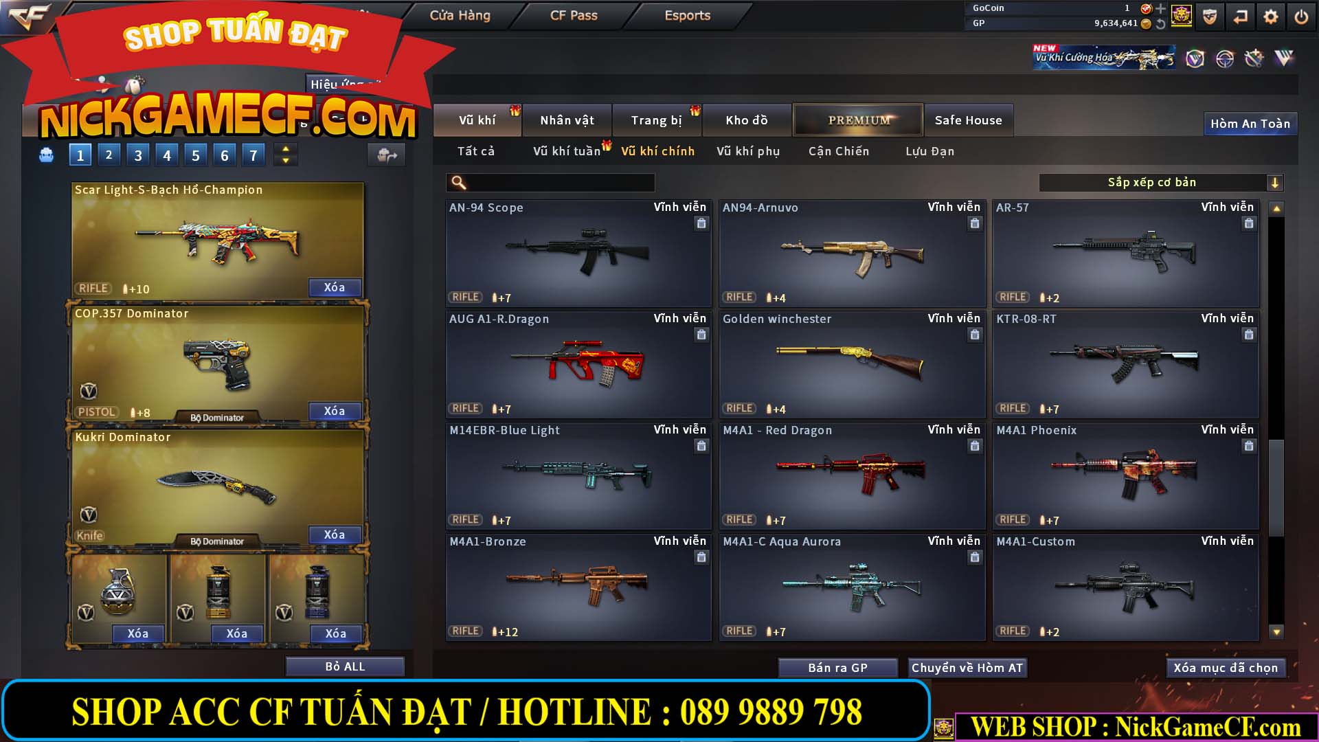 MÃ CF15238 - GIÁ : 4M5 - CHIẾN C4 XINH + ZOM THỦ - 32 VIP - VIP5