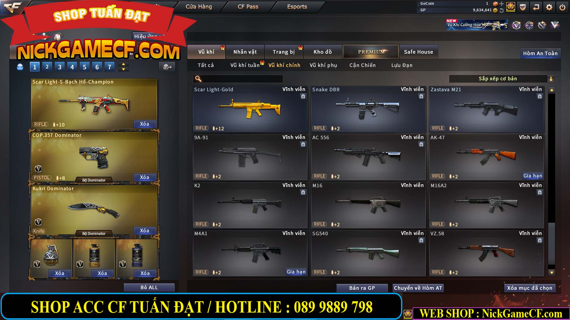 MÃ CF15238 - GIÁ : 4M5 - CHIẾN C4 XINH + ZOM THỦ - 32 VIP - VIP5