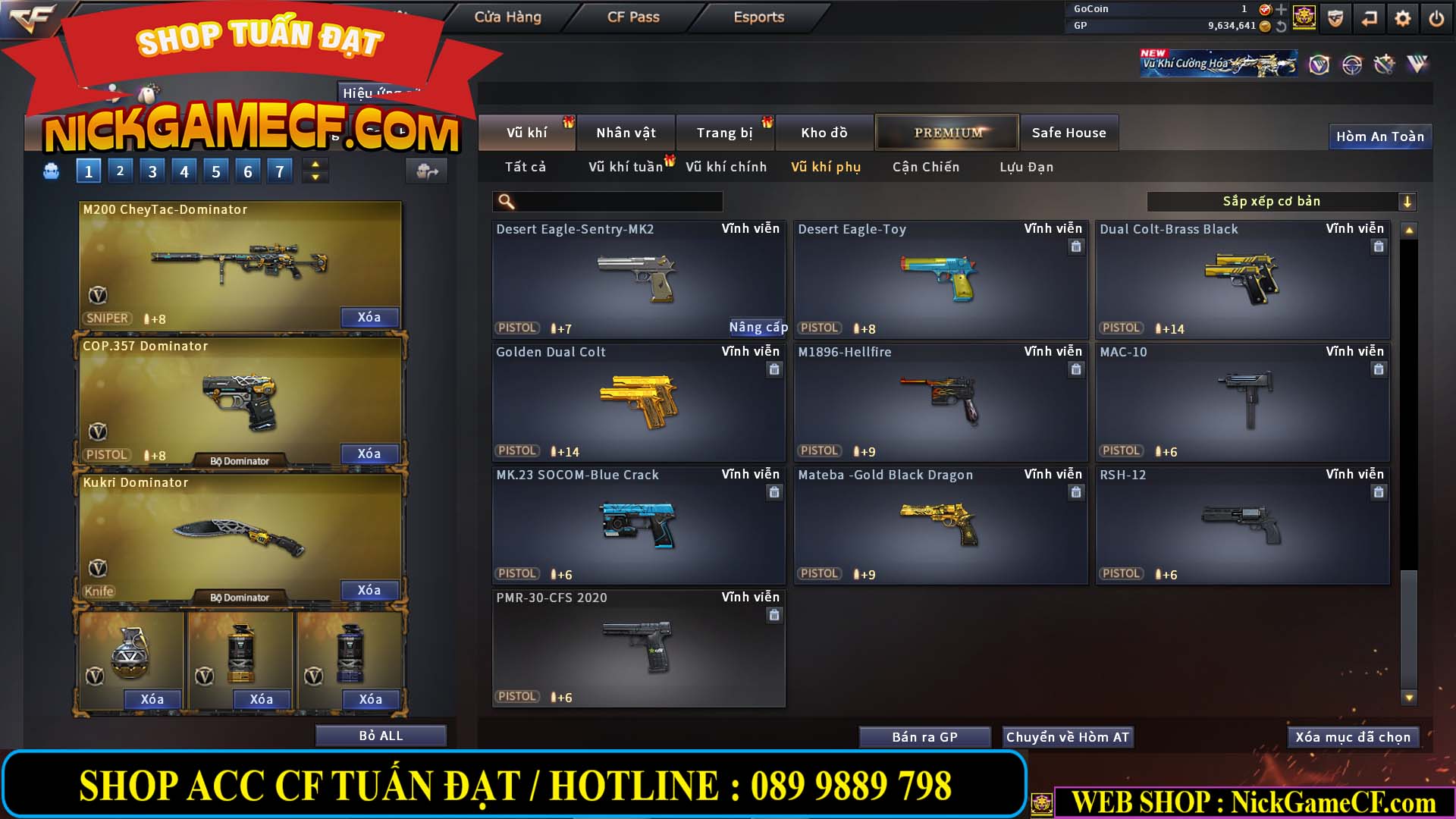MÃ CF15238 - GIÁ : 4M5 - CHIẾN C4 XINH + ZOM THỦ - 32 VIP - VIP5