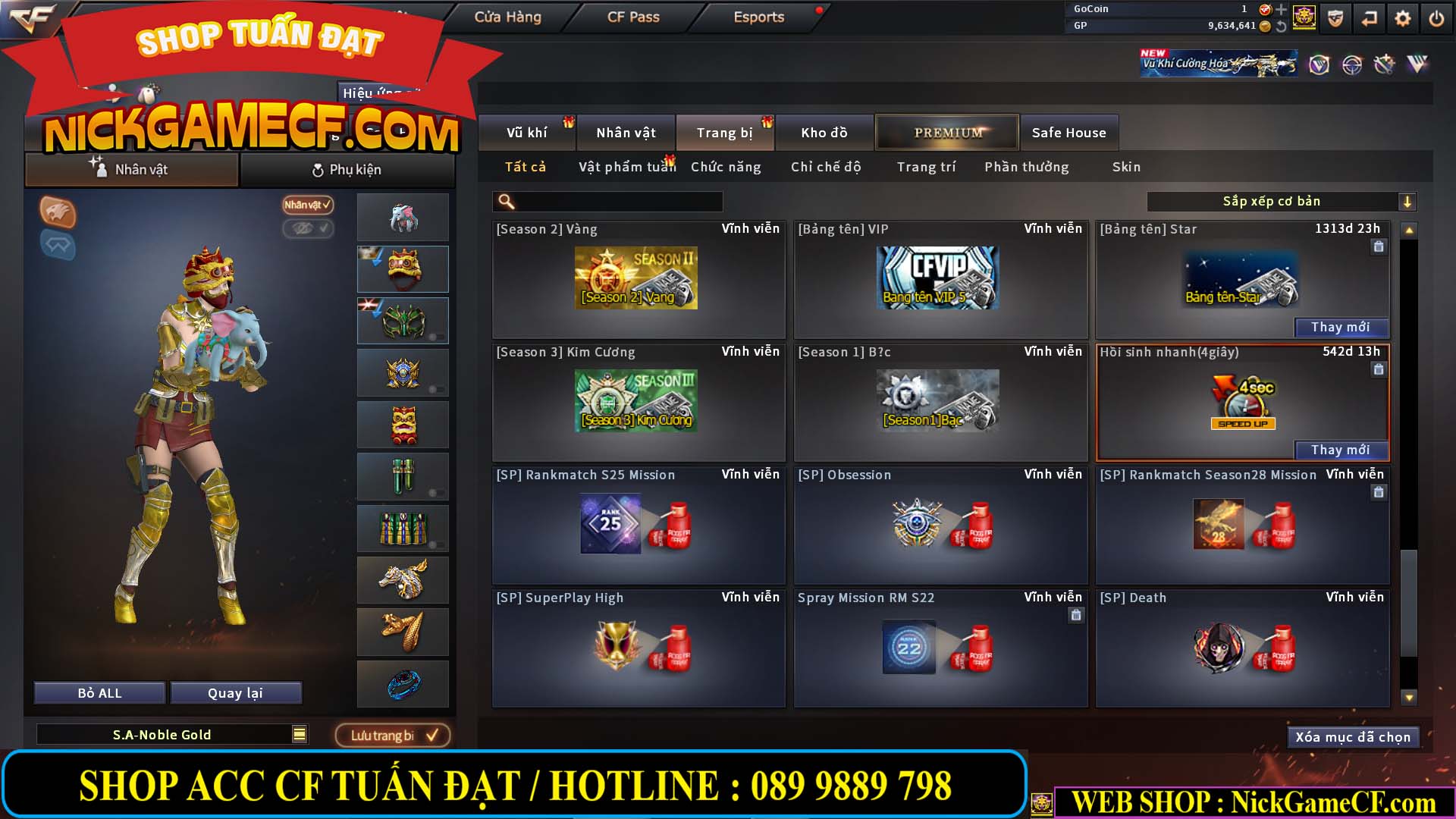 MÃ CF15238 - GIÁ : 4M5 - CHIẾN C4 XINH + ZOM THỦ - 32 VIP - VIP5