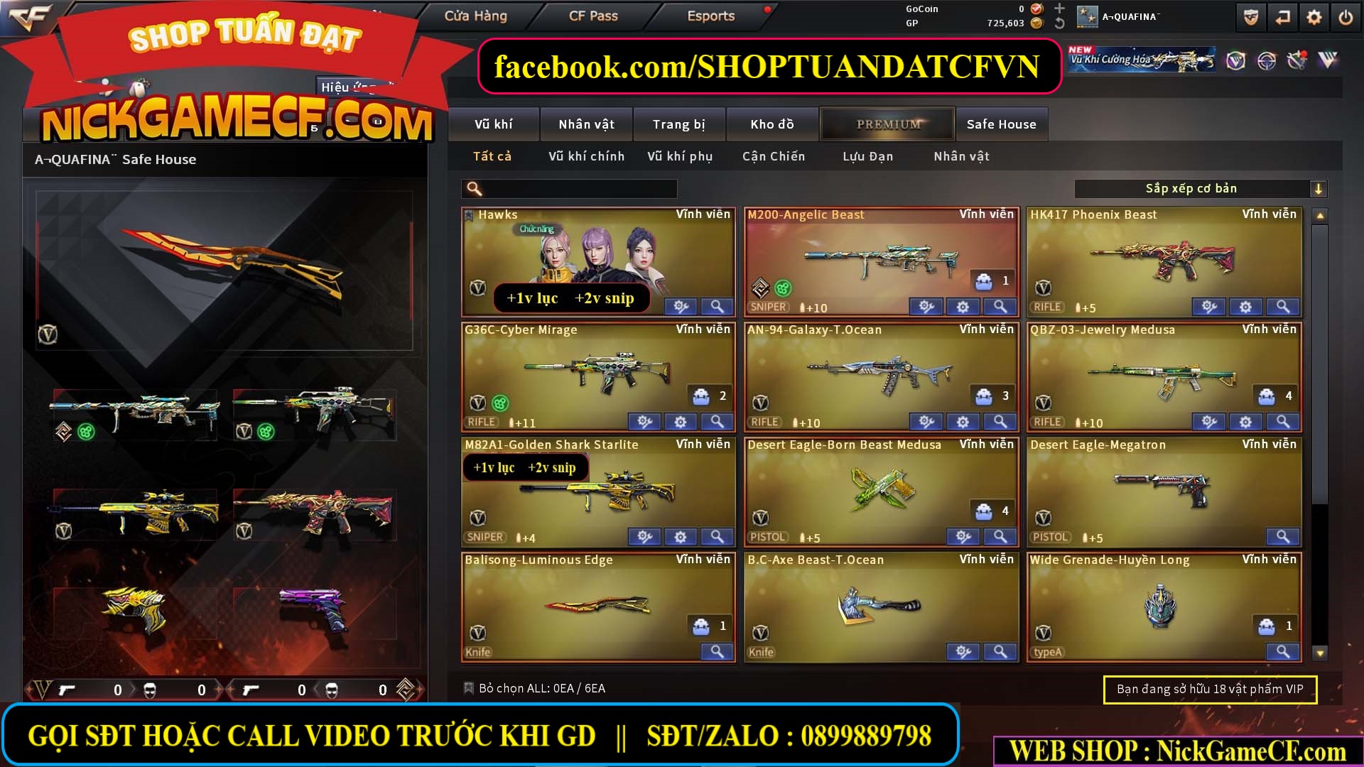 MÃ CF15582 - GIÁ : 3150K - CHIẾN C4 SNIP SIÊU XINH - 18 VIP - VIP4