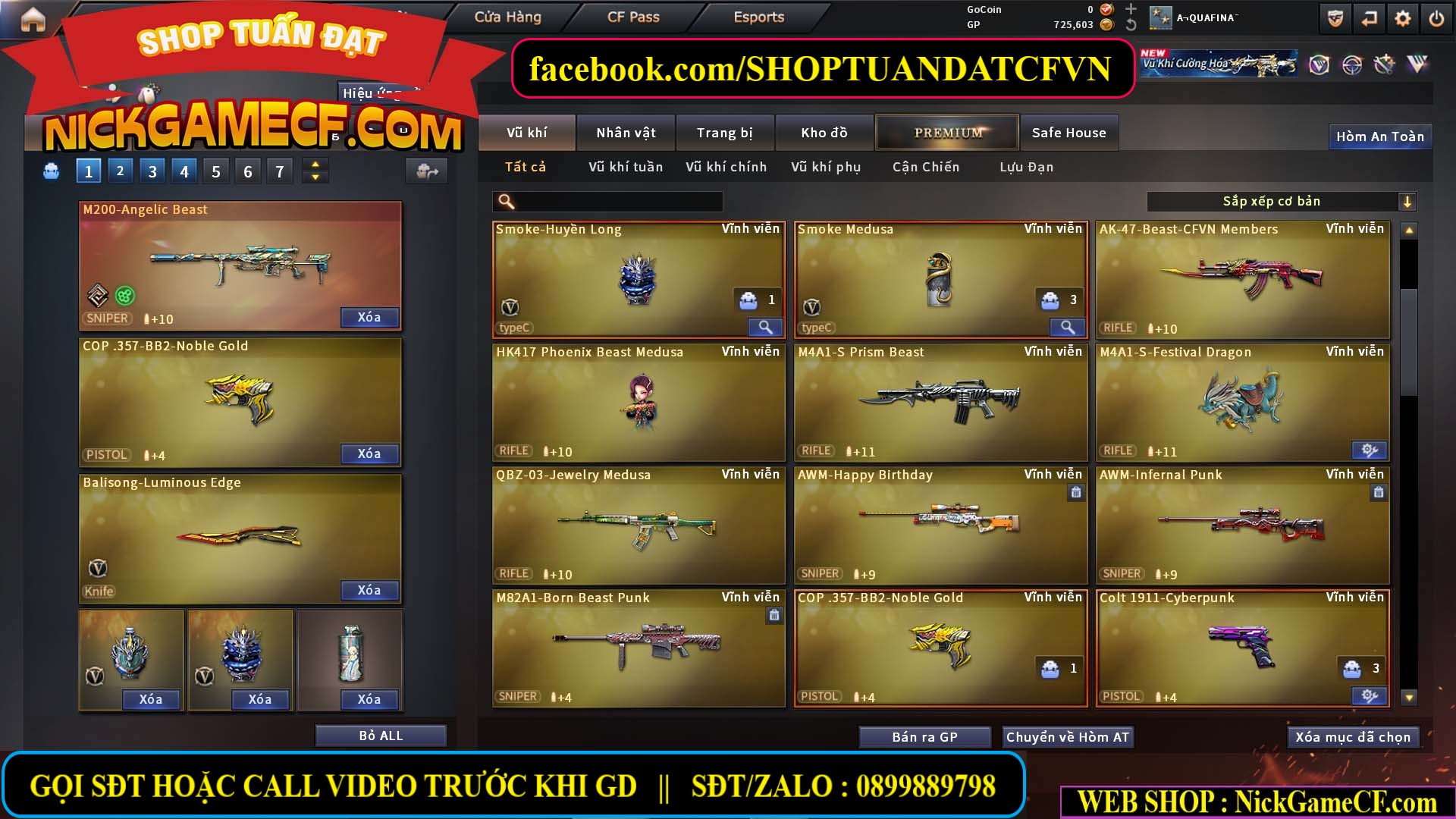 MÃ CF15582 - GIÁ : 3150K - CHIẾN C4 SNIP SIÊU XINH - 18 VIP - VIP4