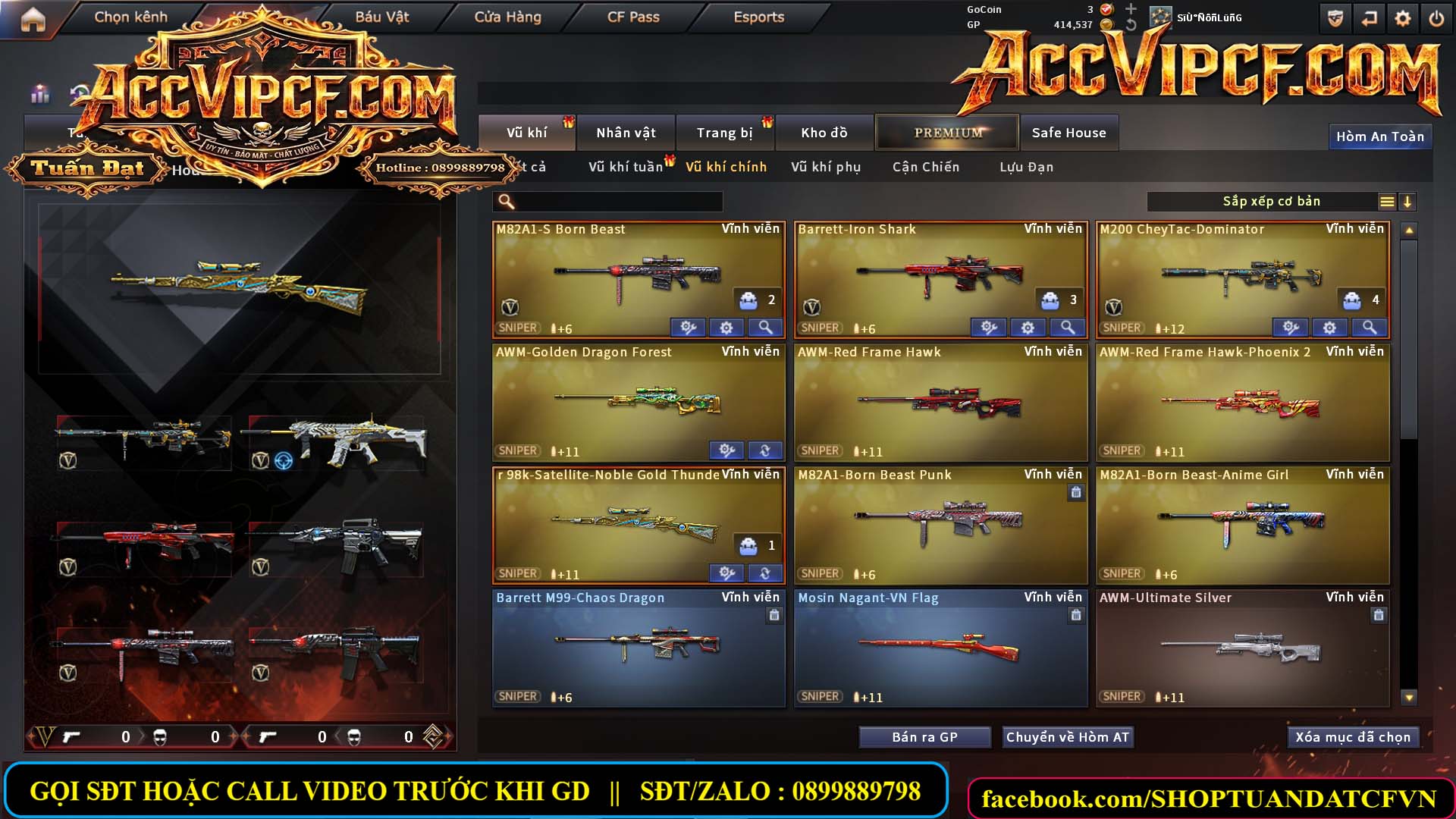 MÃ CF15656 - GIÁ : 2750K - CHIẾN SNIP ĐẸP - C4 XINH - 22 VIP - VIP4
