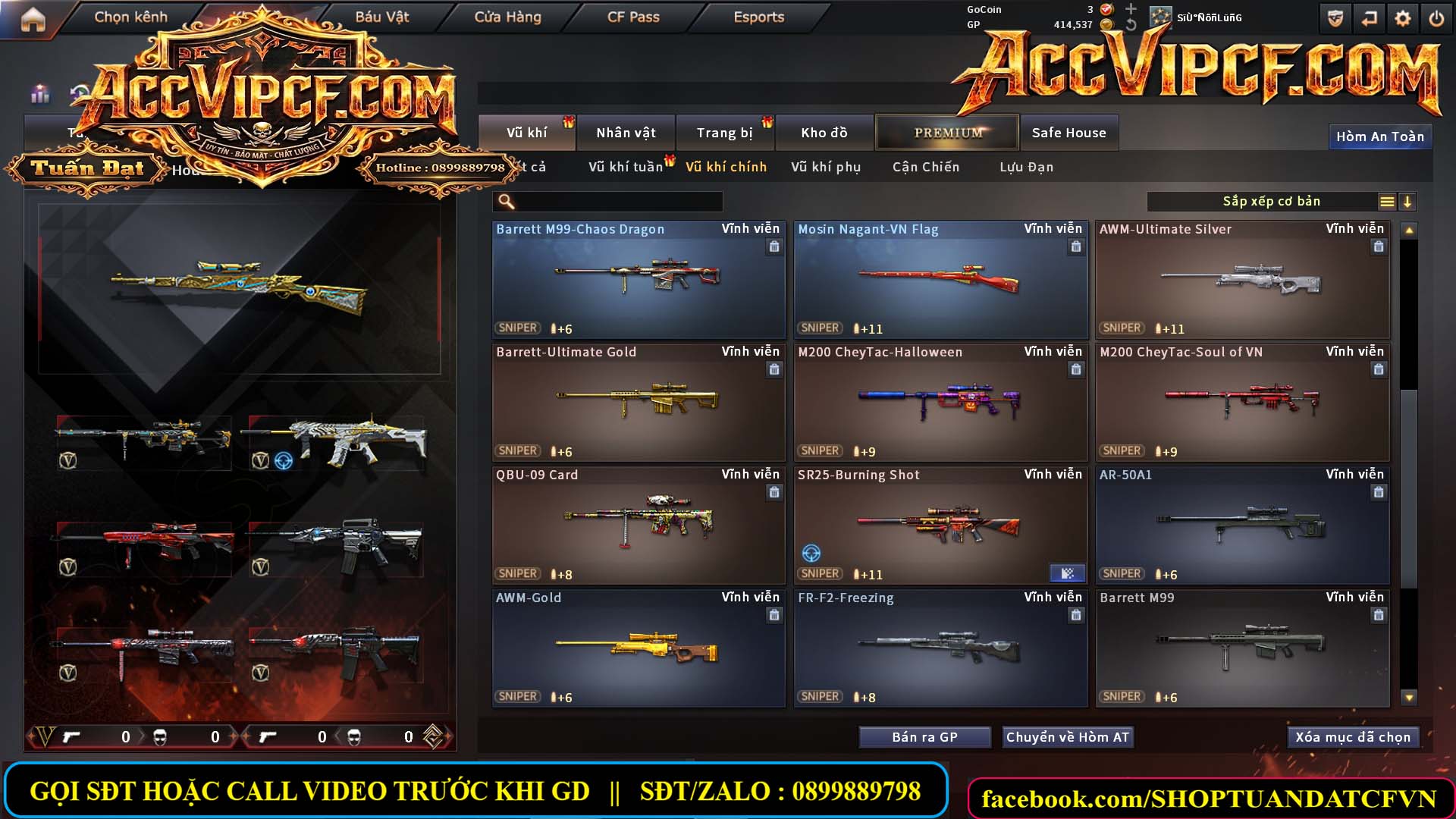 MÃ CF15656 - GIÁ : 2750K - CHIẾN SNIP ĐẸP - C4 XINH - 22 VIP - VIP4
