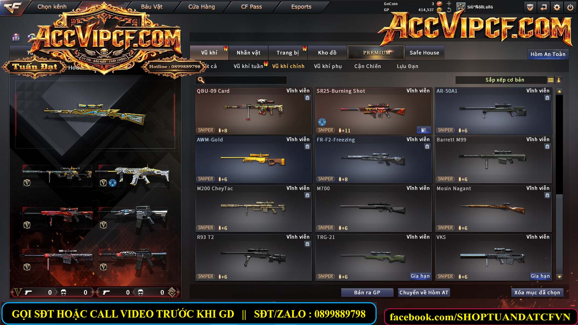 MÃ CF15656 - GIÁ : 2750K - CHIẾN SNIP ĐẸP - C4 XINH - 22 VIP - VIP4