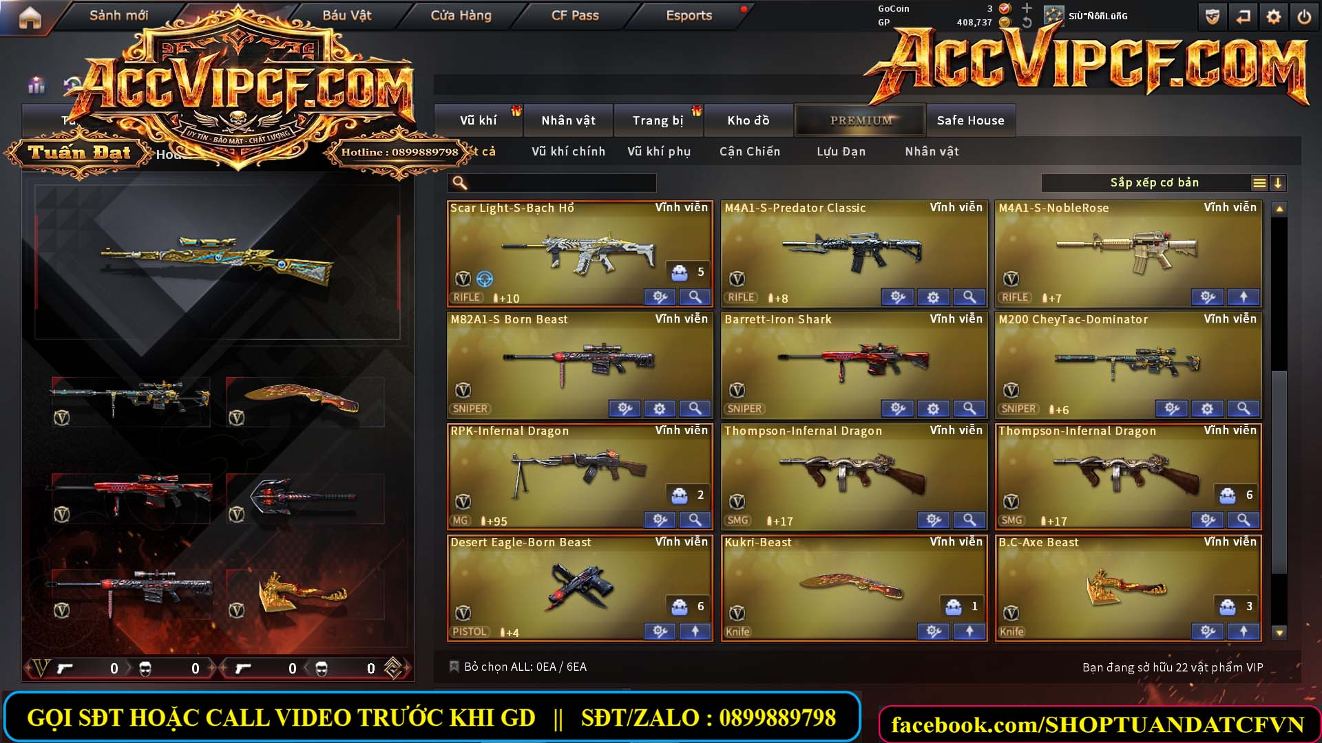MÃ CF15656 - GIÁ : 2750K - CHIẾN SNIP ĐẸP - C4 XINH - 22 VIP - VIP4