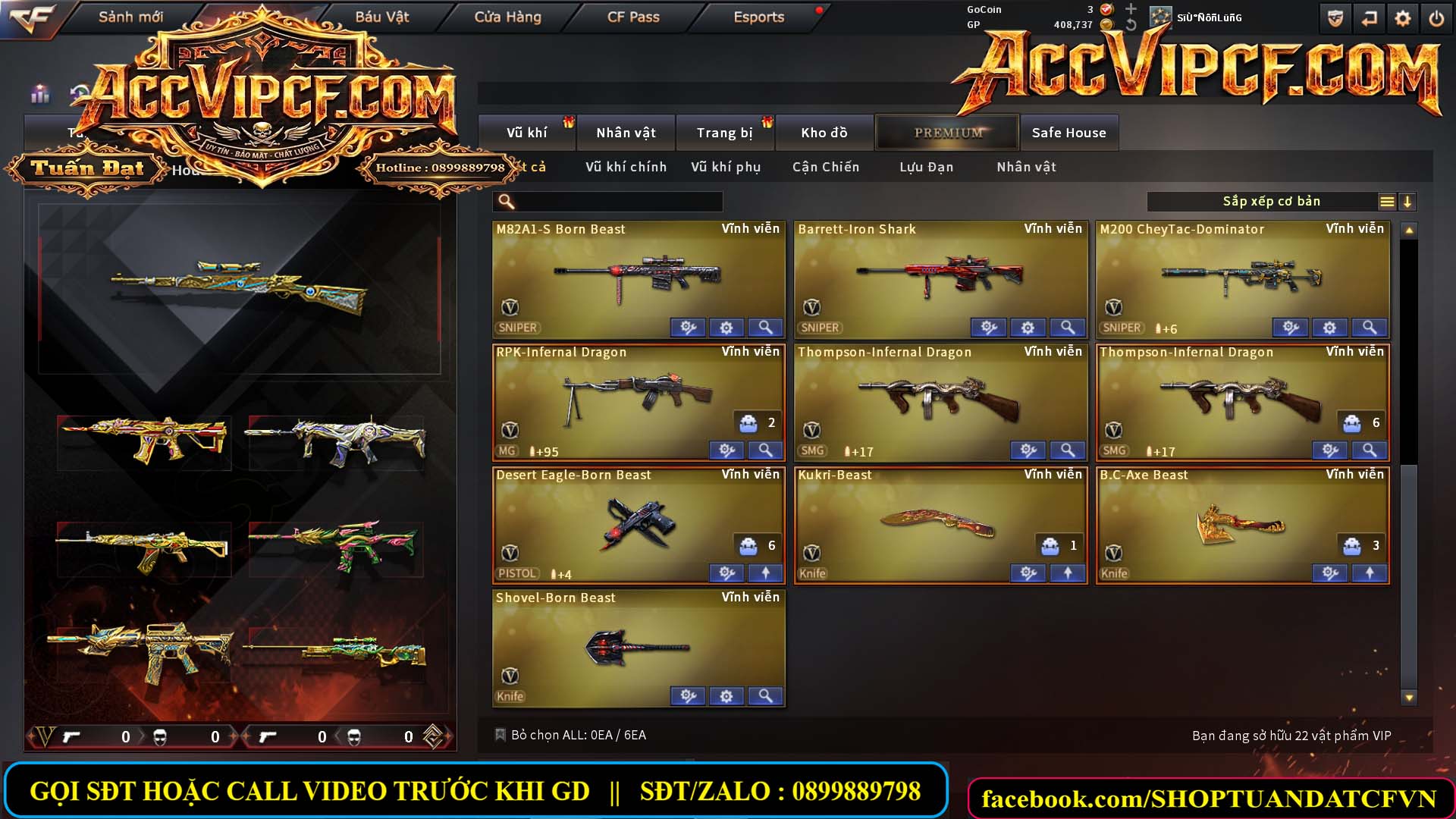 MÃ CF15656 - GIÁ : 2750K - CHIẾN SNIP ĐẸP - C4 XINH - 22 VIP - VIP4
