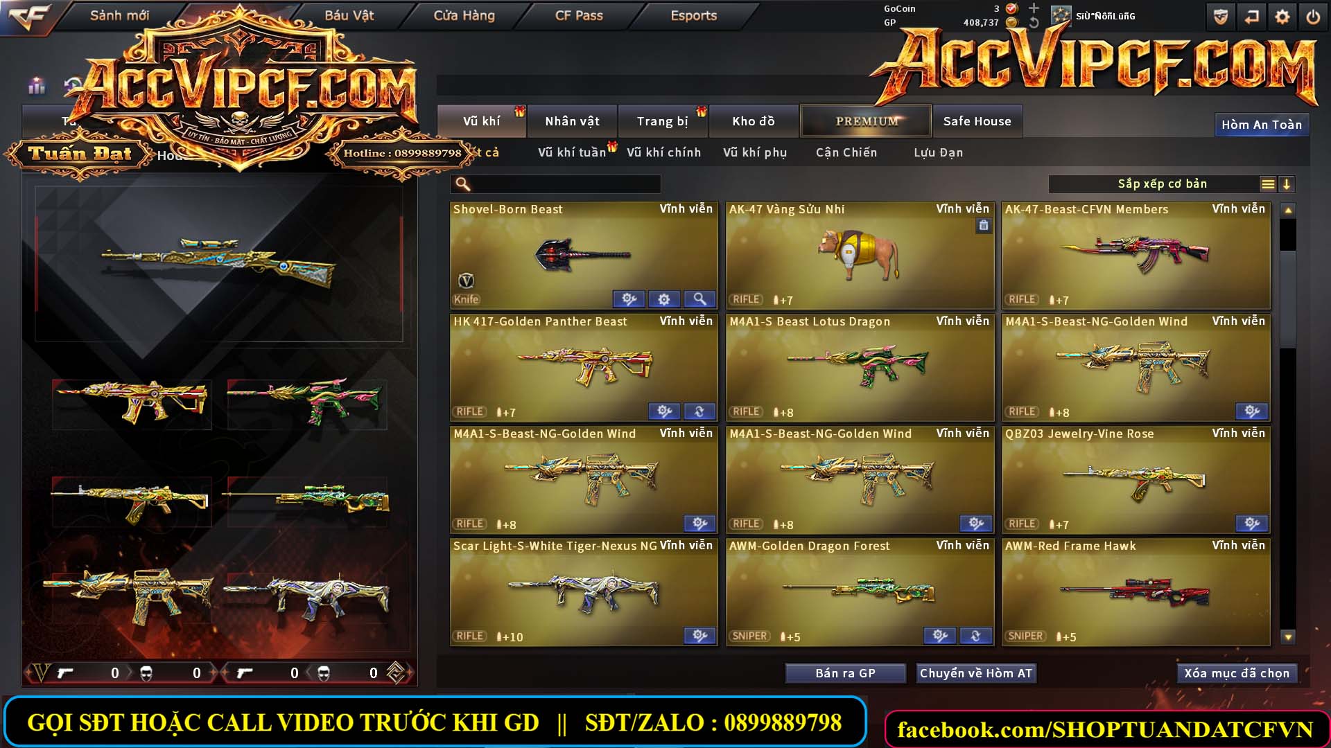 MÃ CF15656 - GIÁ : 2750K - CHIẾN SNIP ĐẸP - C4 XINH - 22 VIP - VIP4