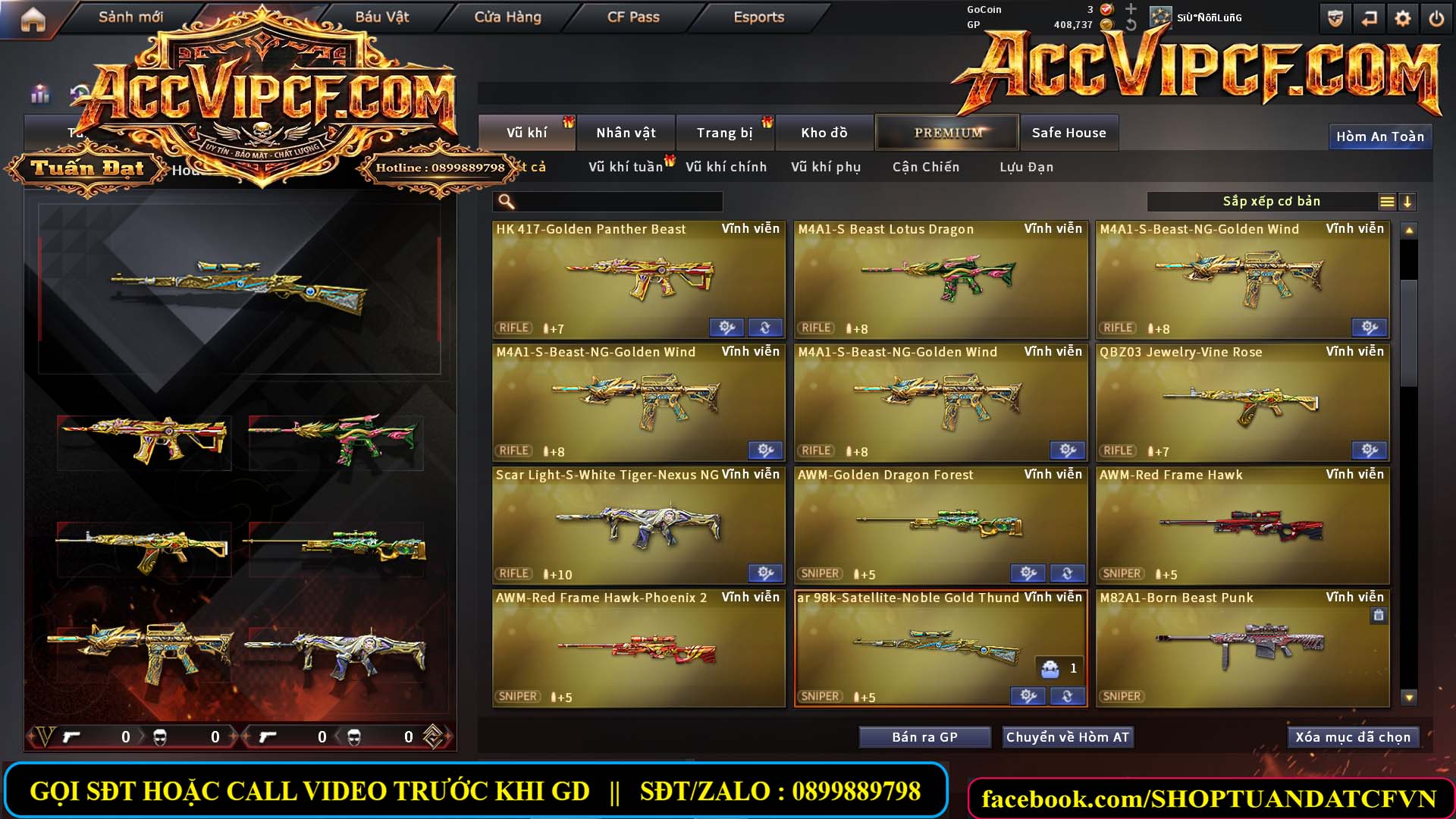 MÃ CF15656 - GIÁ : 2750K - CHIẾN SNIP ĐẸP - C4 XINH - 22 VIP - VIP4