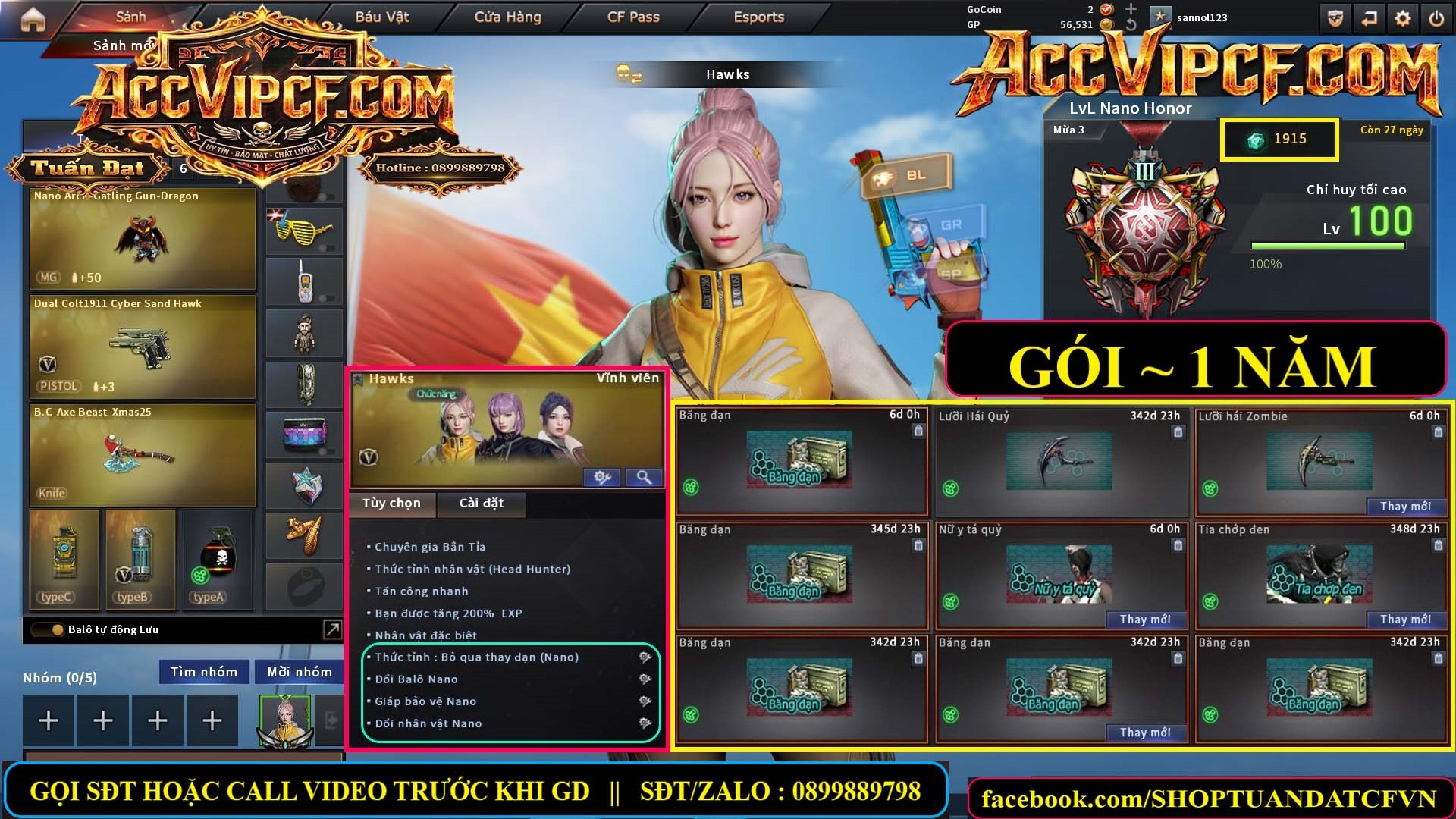 MÃ CF15660 - GIÁ : 1850K - CHIẾN C4 - ZOM NHỎ - 12 VIP - VIP4