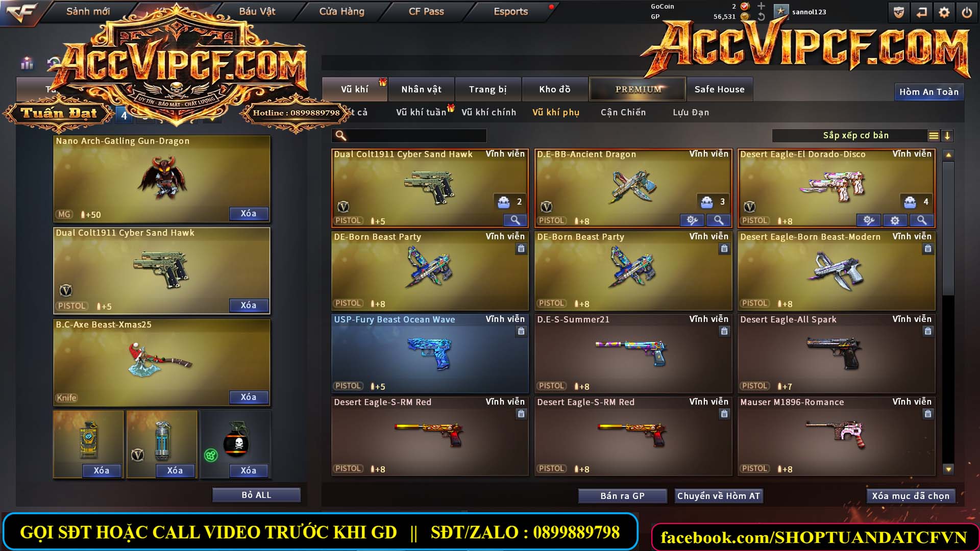 MÃ CF15660 - GIÁ : 1850K - CHIẾN C4 - ZOM NHỎ - 12 VIP - VIP4