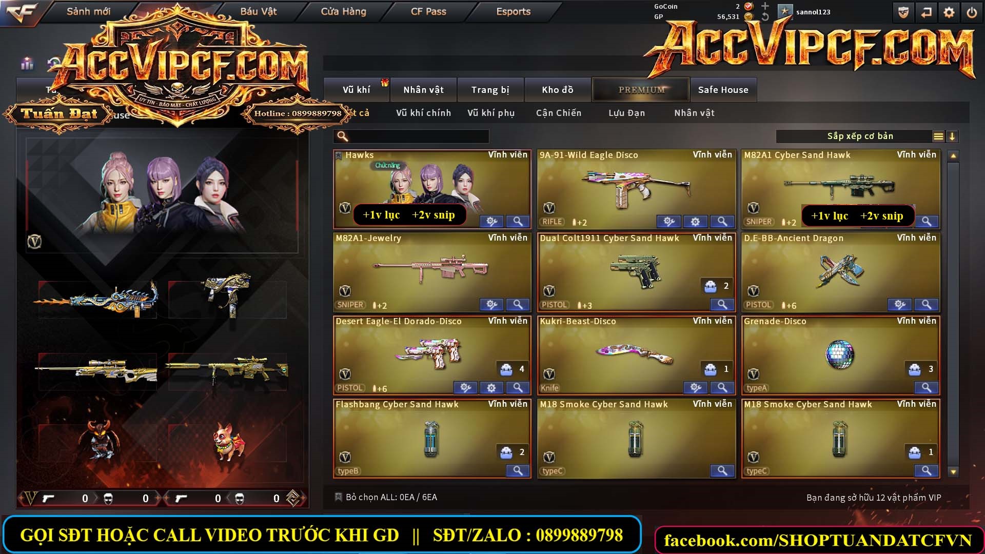 MÃ CF15660 - GIÁ : 1850K - CHIẾN C4 - ZOM NHỎ - 12 VIP - VIP4