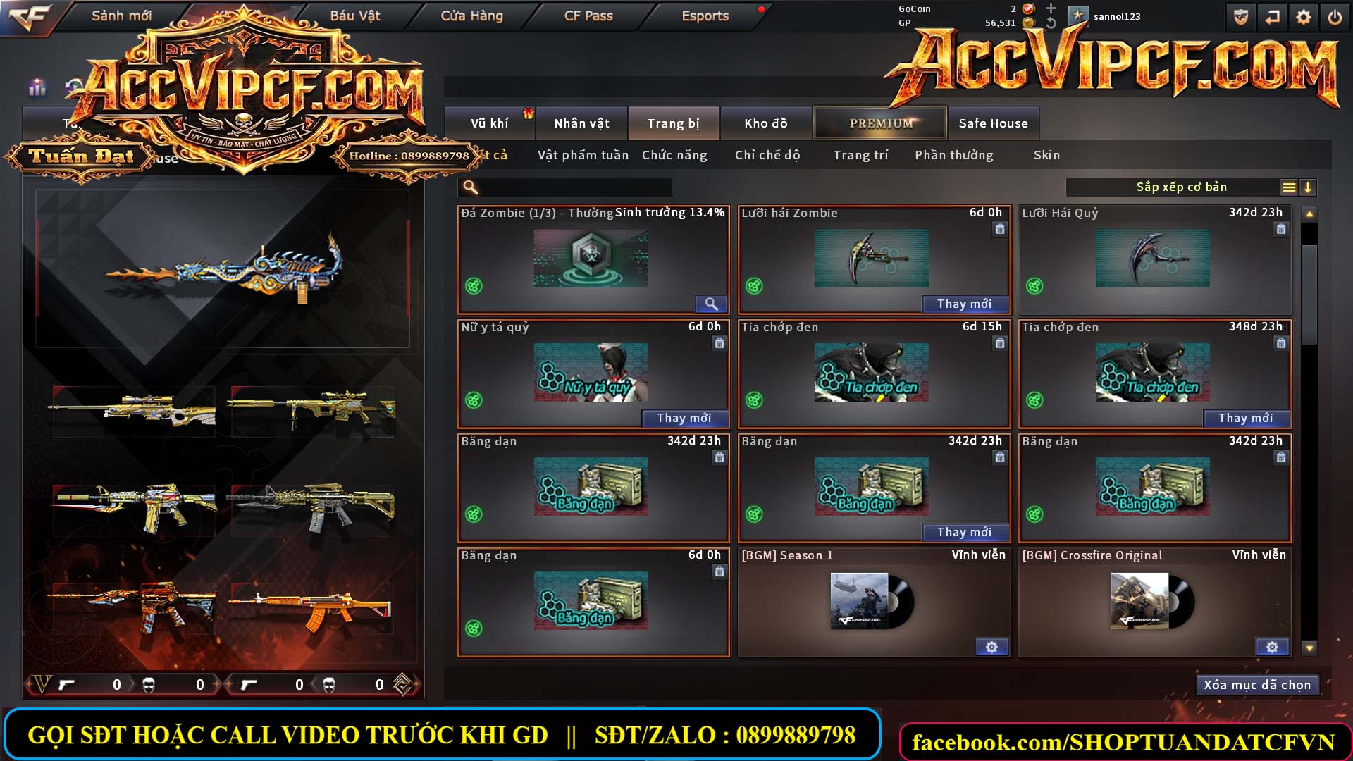 MÃ CF15660 - GIÁ : 1850K - CHIẾN C4 - ZOM NHỎ - 12 VIP - VIP4
