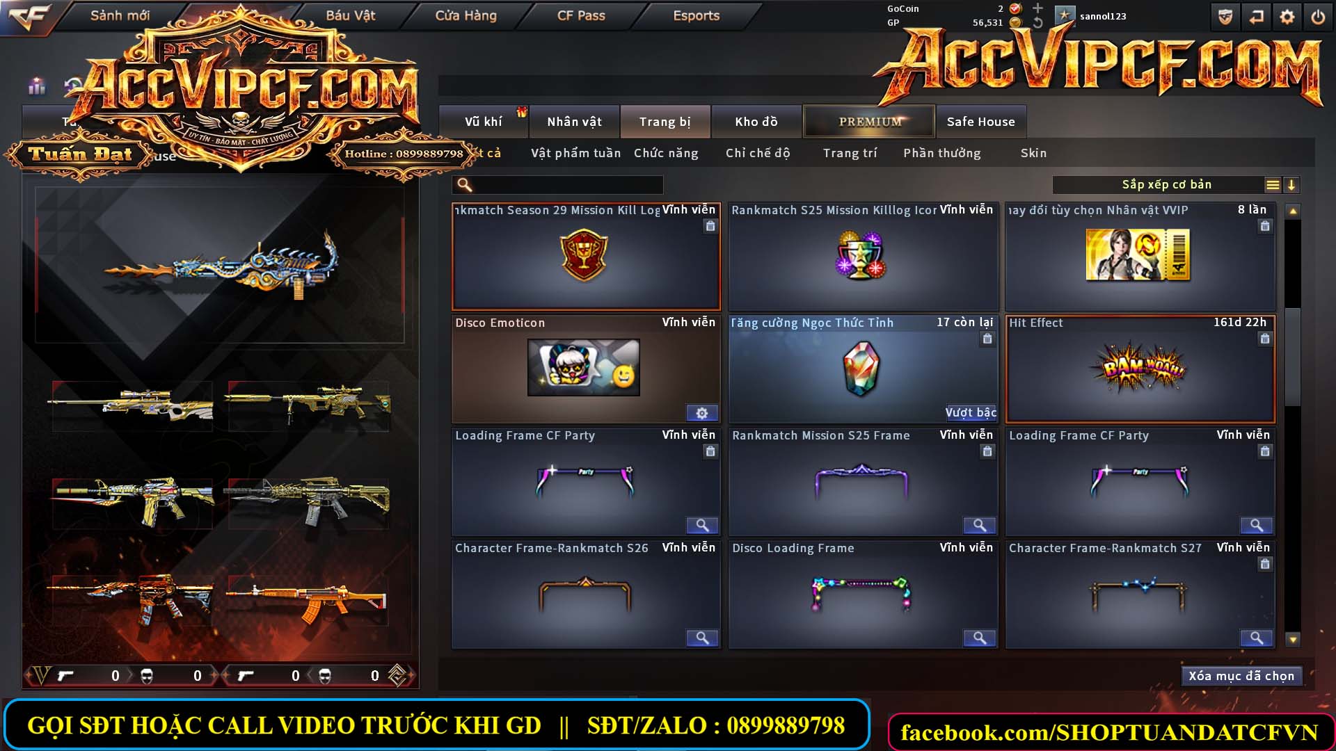MÃ CF15660 - GIÁ : 1850K - CHIẾN C4 - ZOM NHỎ - 12 VIP - VIP4