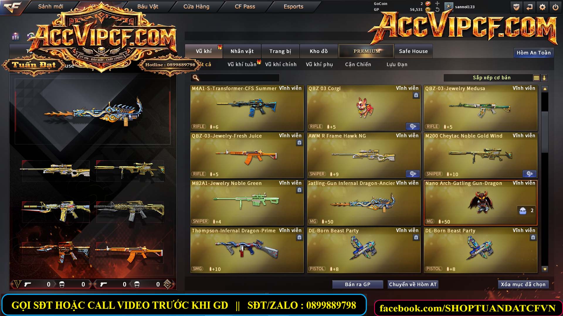 MÃ CF15660 - GIÁ : 1850K - CHIẾN C4 - ZOM NHỎ - 12 VIP - VIP4