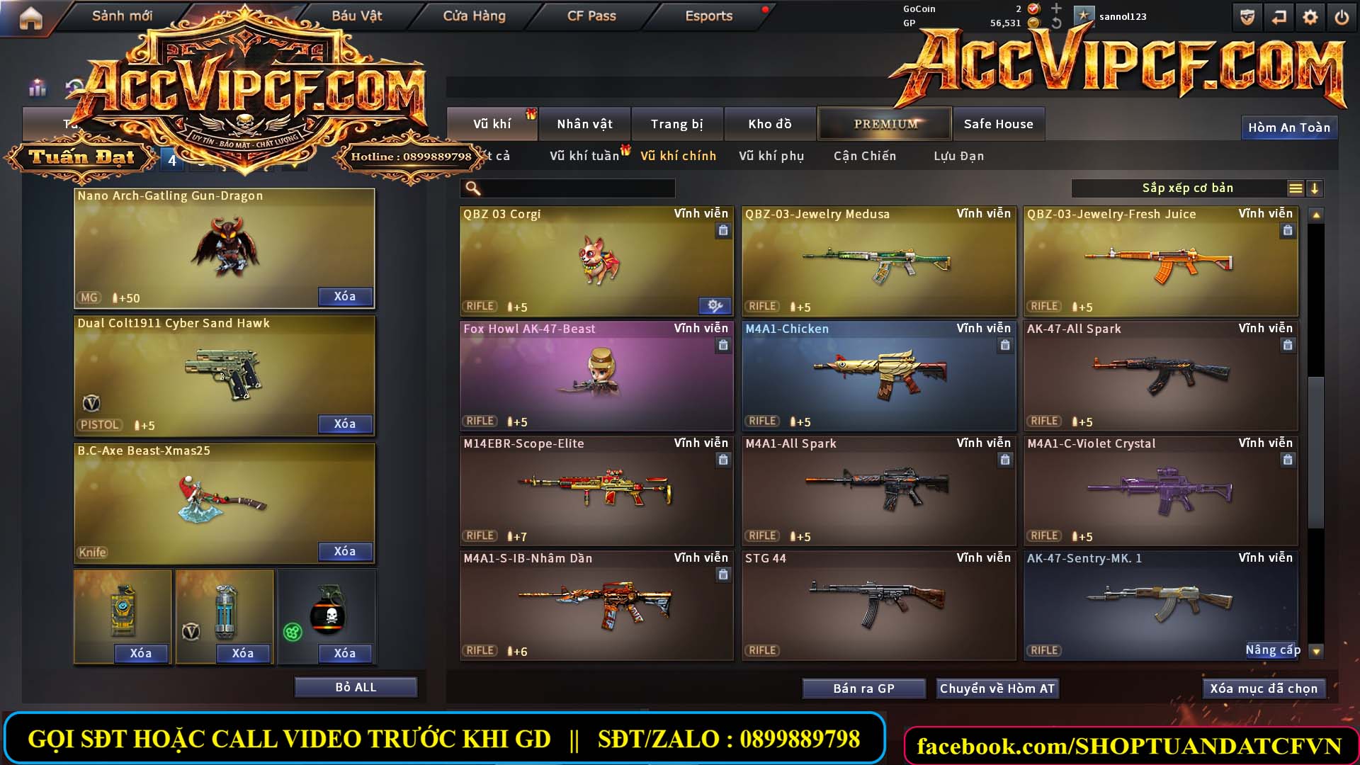 MÃ CF15660 - GIÁ : 1850K - CHIẾN C4 - ZOM NHỎ - 12 VIP - VIP4