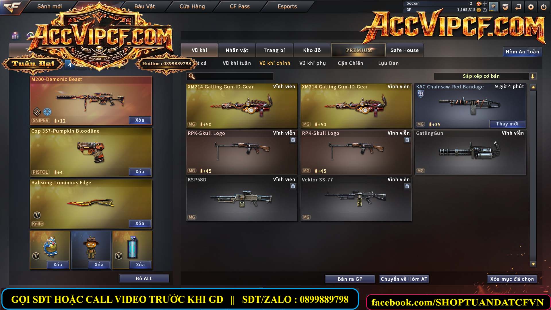 MÃ CF15674 - GIÁ : 3550K - CHIẾN C4 SNIP SIÊU HÓT - 14 VIP - VIP4