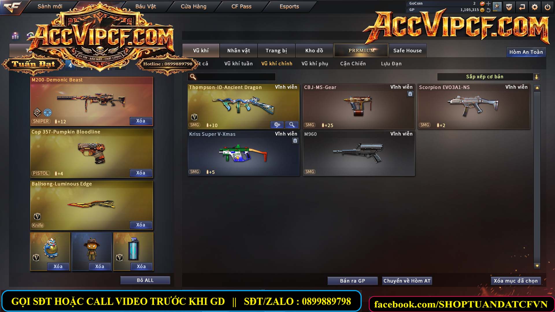 MÃ CF15674 - GIÁ : 3550K - CHIẾN C4 SNIP SIÊU HÓT - 14 VIP - VIP4