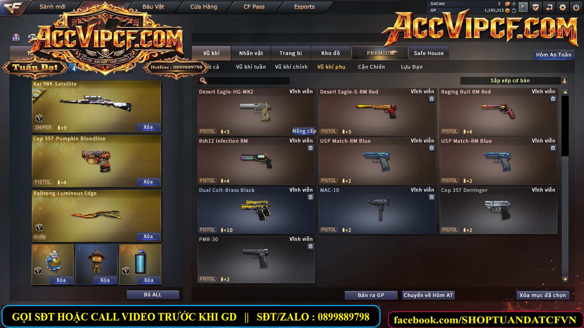 MÃ CF15674 - GIÁ : 3550K - CHIẾN C4 SNIP SIÊU HÓT - 14 VIP - VIP4