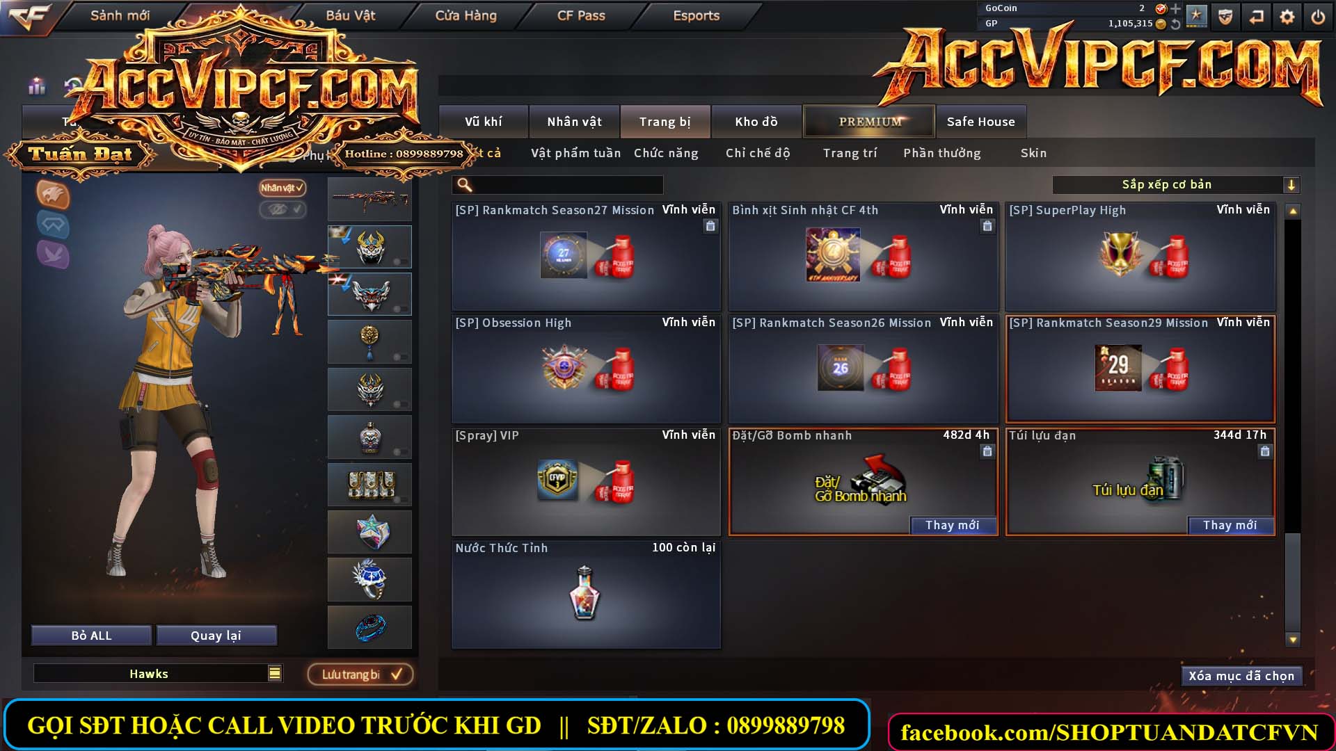 MÃ CF15674 - GIÁ : 3550K - CHIẾN C4 SNIP SIÊU HÓT - 14 VIP - VIP4