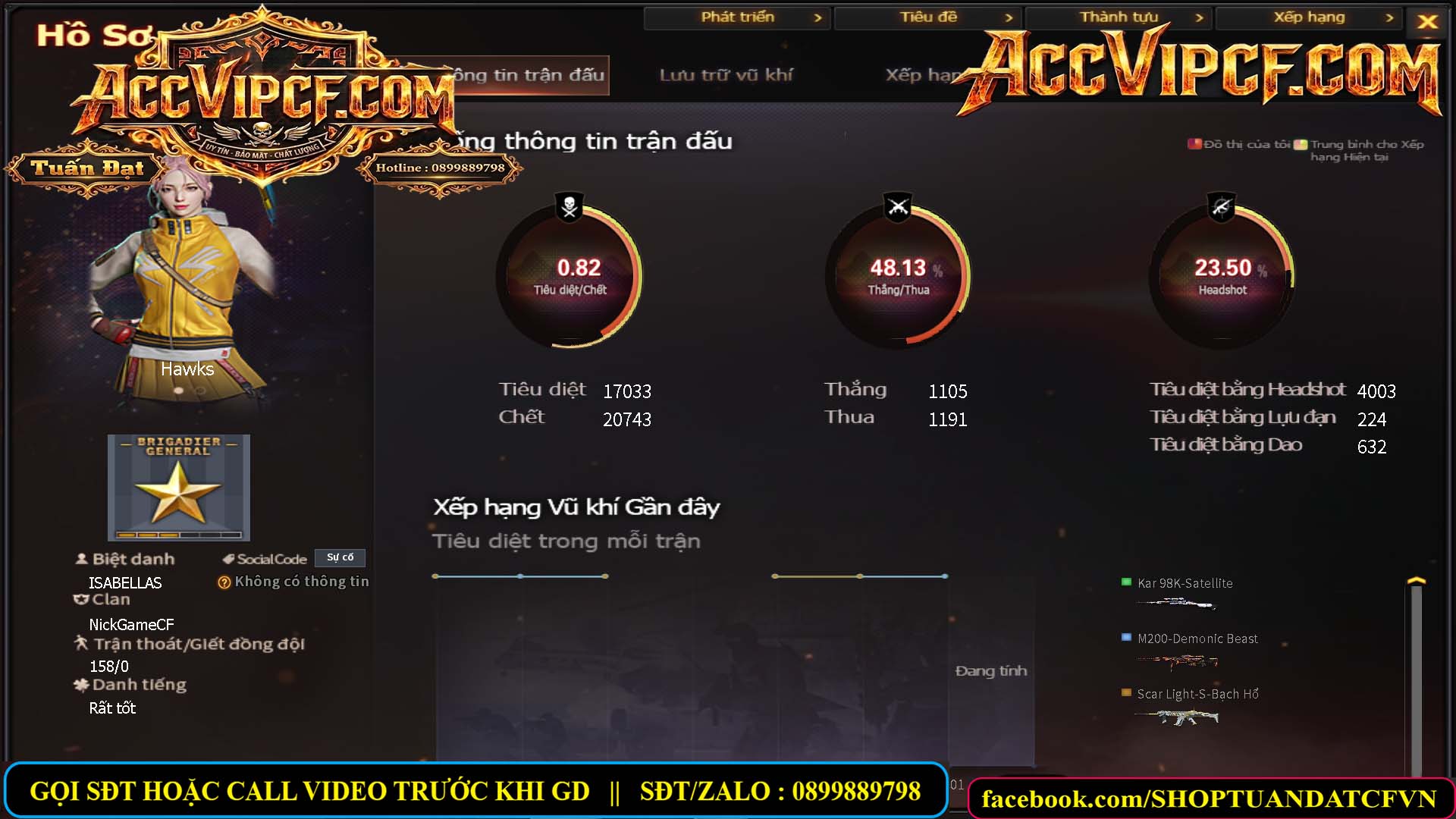 MÃ CF15674 - GIÁ : 3550K - CHIẾN C4 SNIP SIÊU HÓT - 14 VIP - VIP4