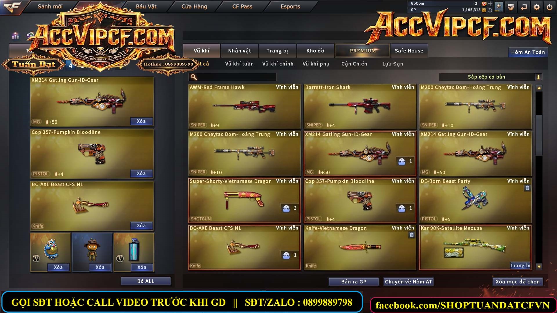 MÃ CF15674 - GIÁ : 3550K - CHIẾN C4 SNIP SIÊU HÓT - 14 VIP - VIP4