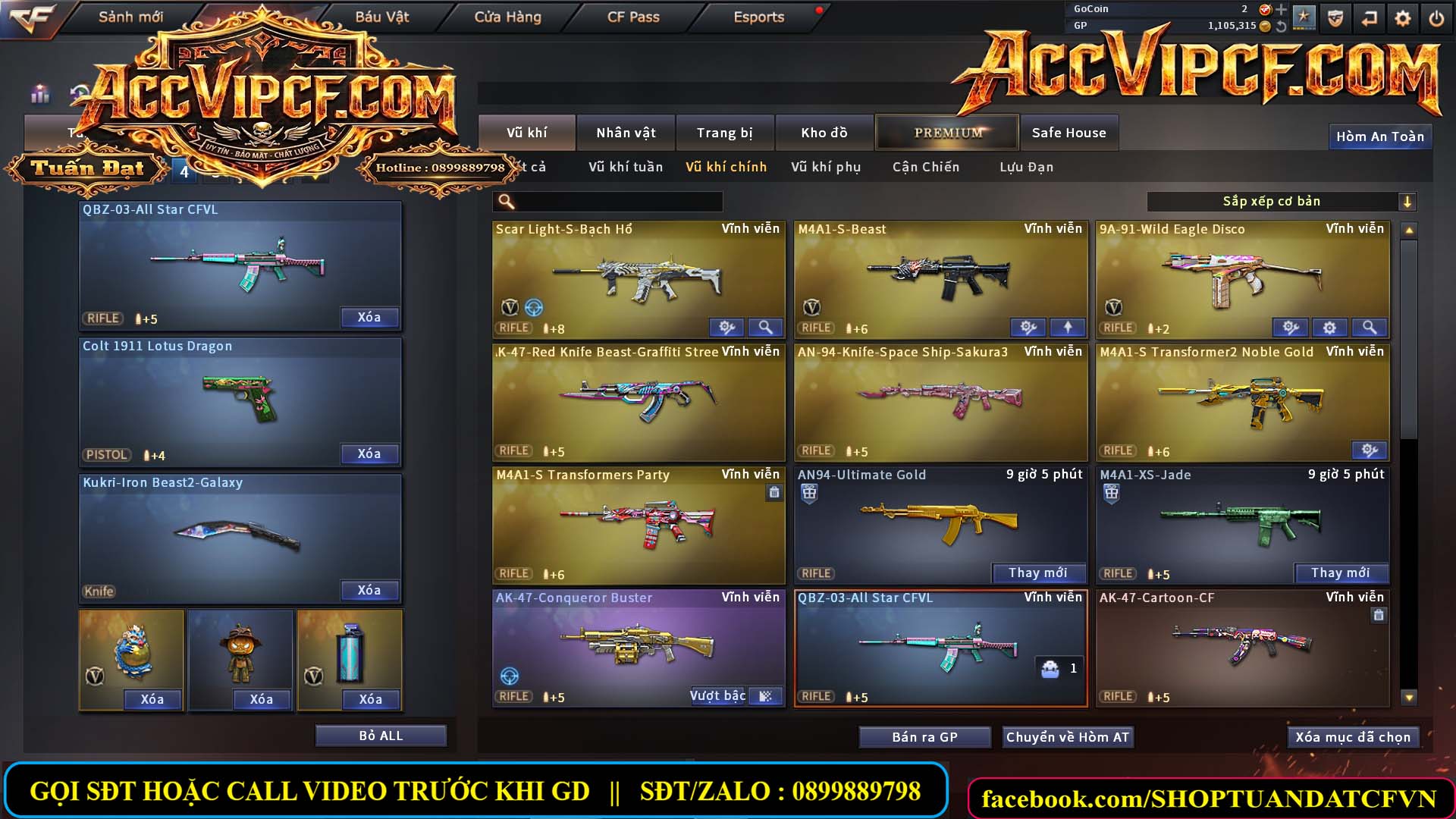 MÃ CF15674 - GIÁ : 3550K - CHIẾN C4 SNIP SIÊU HÓT - 14 VIP - VIP4