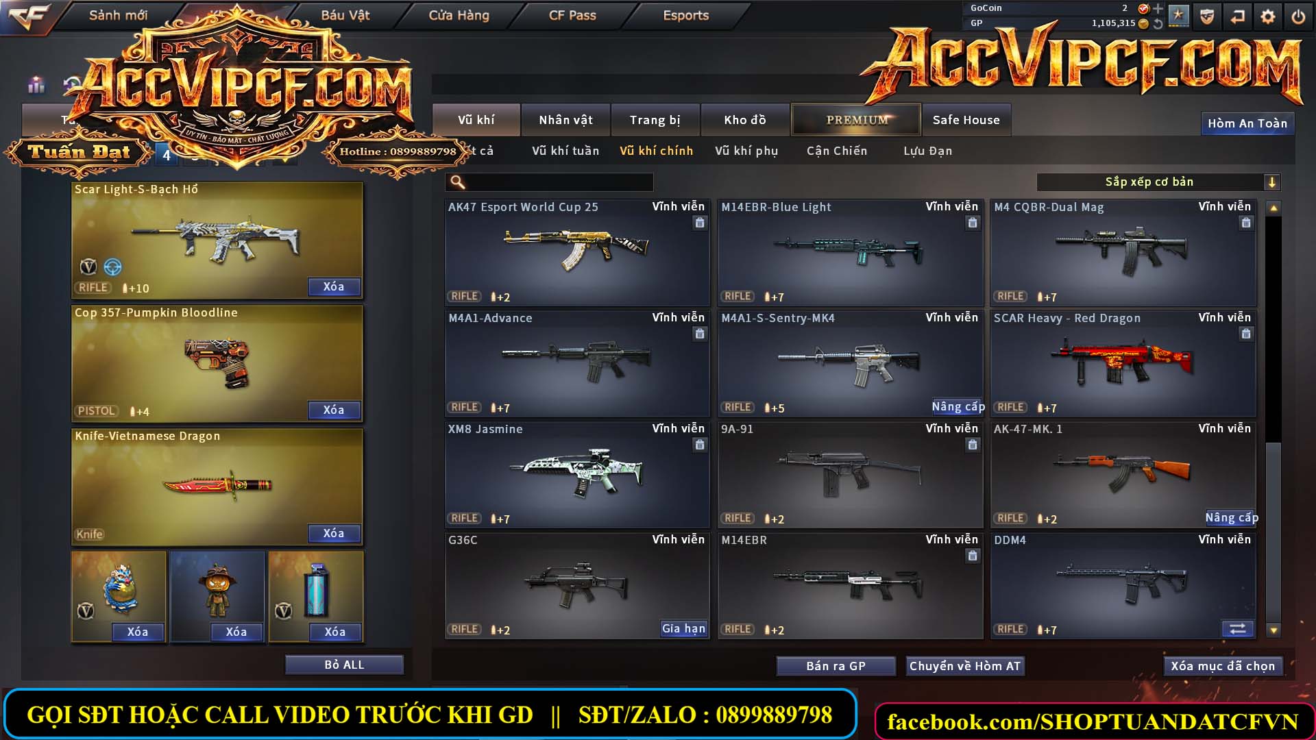 MÃ CF15674 - GIÁ : 3550K - CHIẾN C4 SNIP SIÊU HÓT - 14 VIP - VIP4