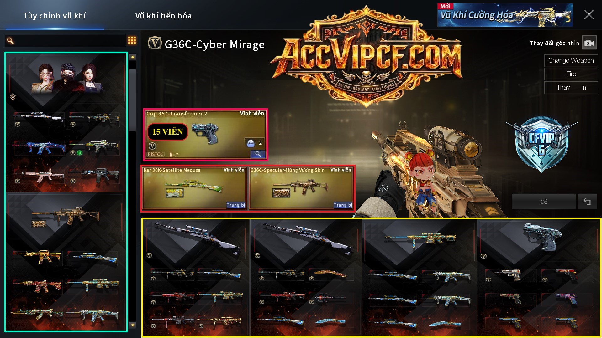 MÃ CF15688 - GIÁ : 6M8 - CHIẾN C4 - SNIP XỊN - 74 VIP - VIP6