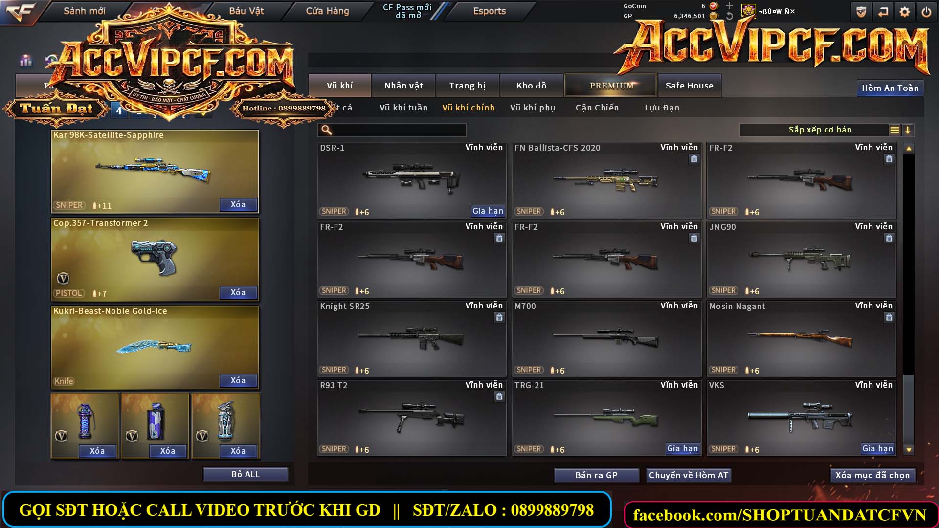 MÃ CF15688 - GIÁ : 6M8 - CHIẾN C4 - SNIP XỊN - 74 VIP - VIP6
