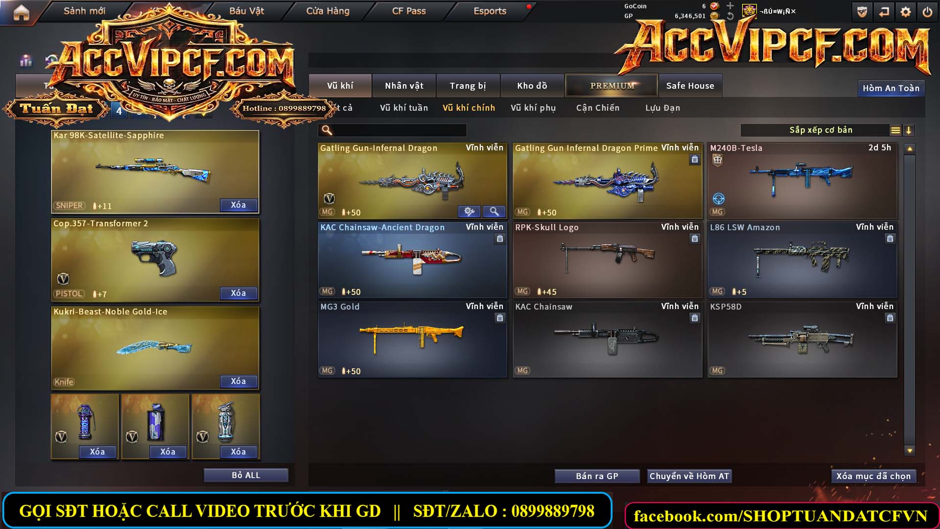 MÃ CF15688 - GIÁ : 6M8 - CHIẾN C4 - SNIP XỊN - 74 VIP - VIP6