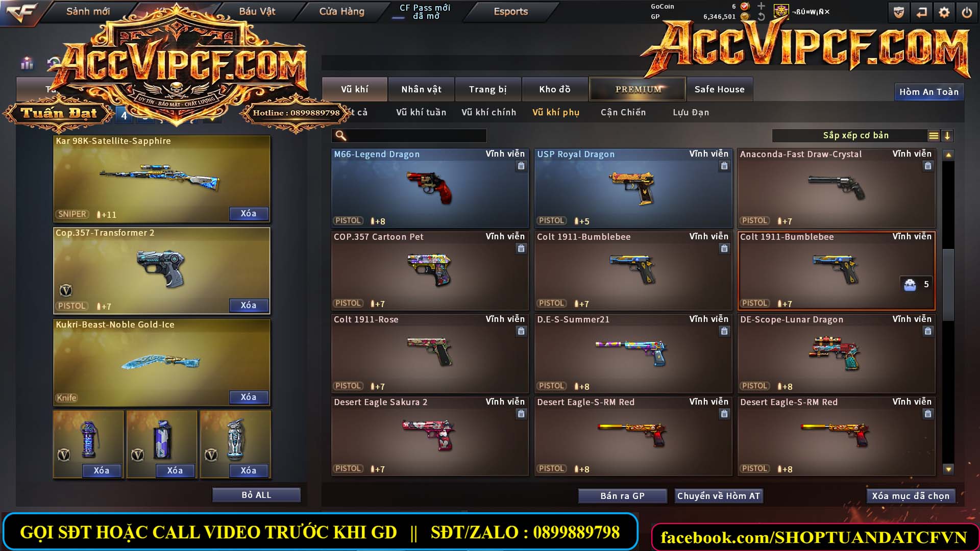 MÃ CF15688 - GIÁ : 6M8 - CHIẾN C4 - SNIP XỊN - 74 VIP - VIP6
