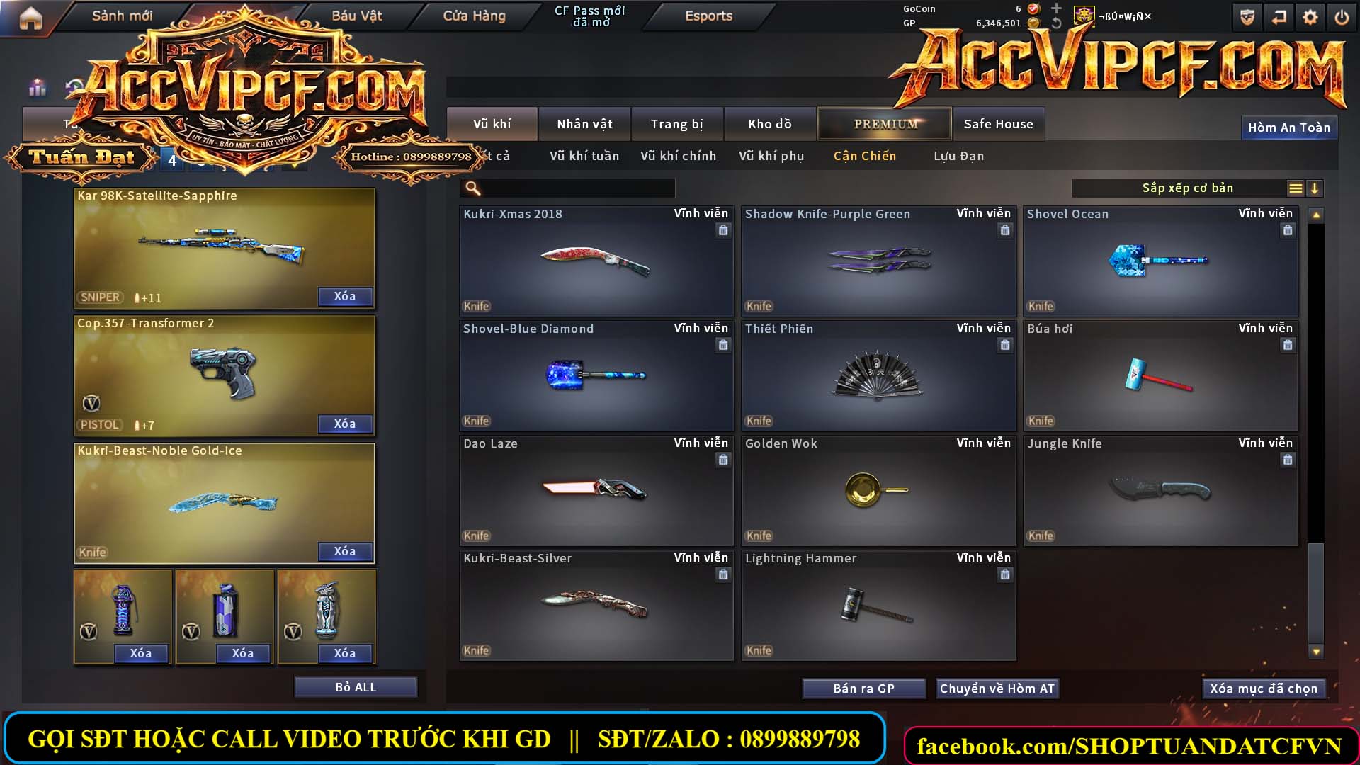 MÃ CF15688 - GIÁ : 6M8 - CHIẾN C4 - SNIP XỊN - 74 VIP - VIP6