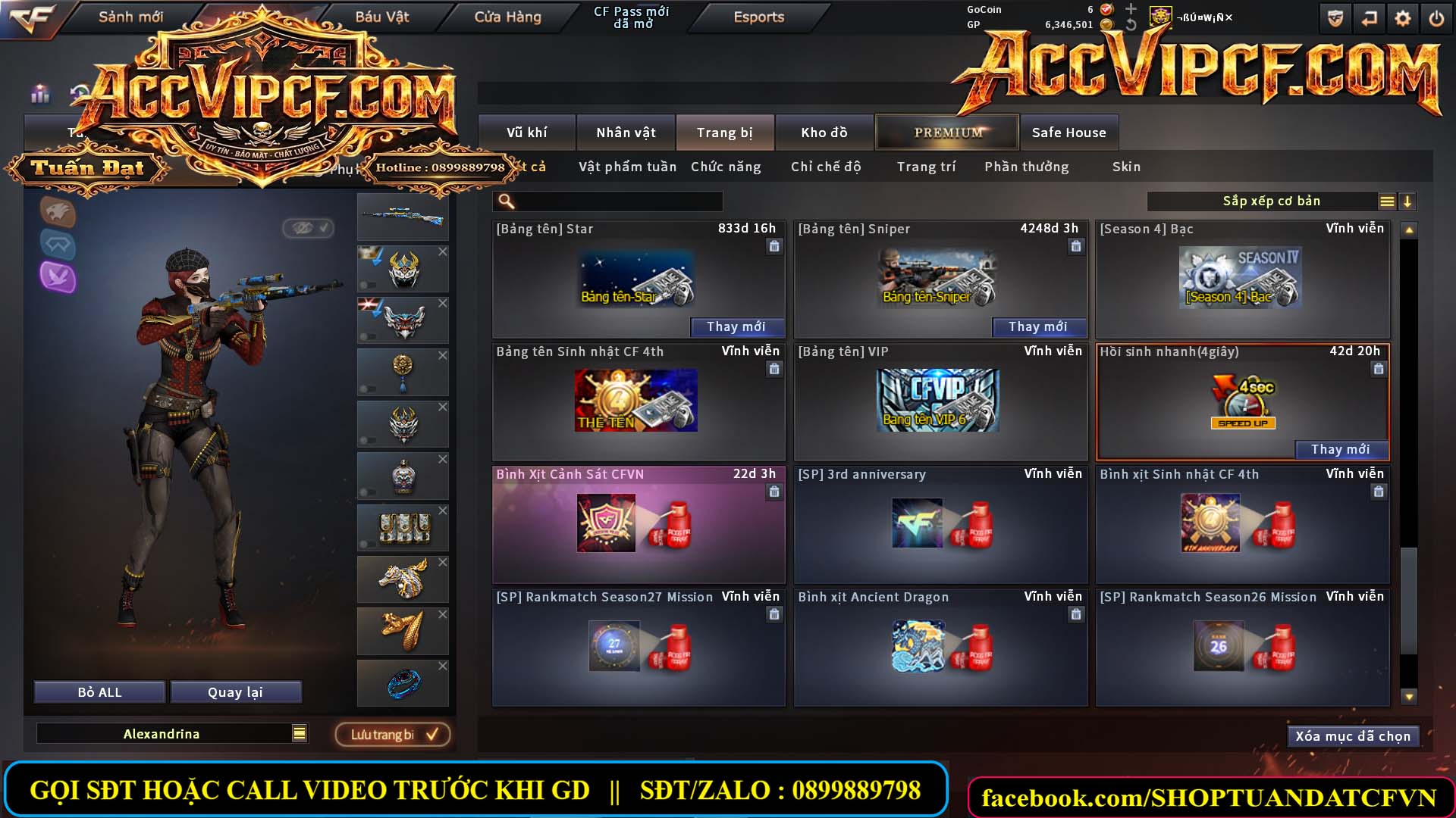 MÃ CF15688 - GIÁ : 6M8 - CHIẾN C4 - SNIP XỊN - 74 VIP - VIP6