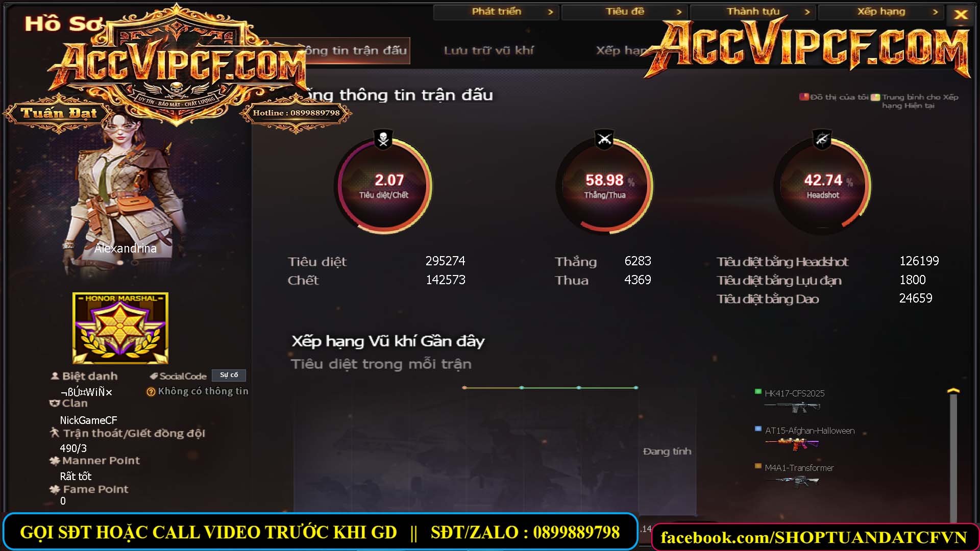 MÃ CF15688 - GIÁ : 6M8 - CHIẾN C4 - SNIP XỊN - 74 VIP - VIP6
