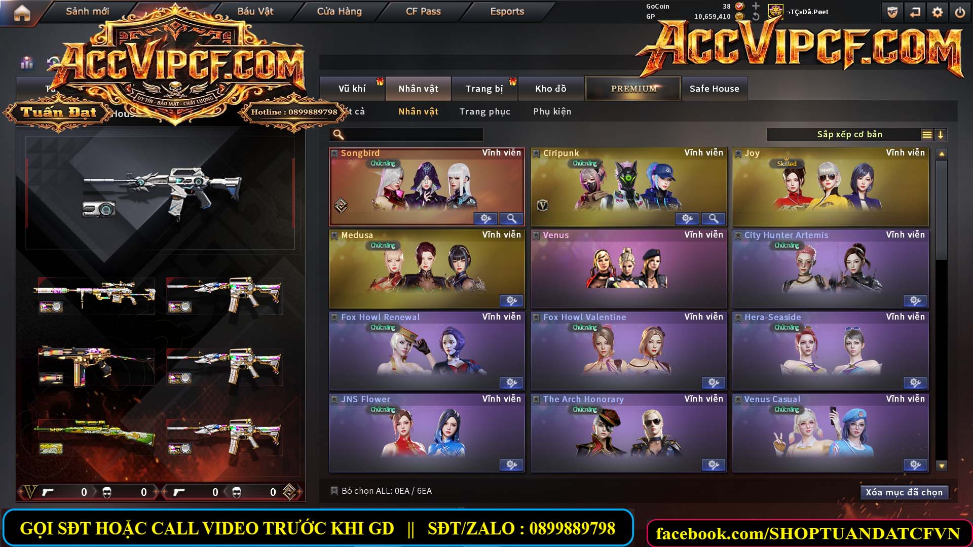 MÃ CF15755 - GIÁ : 9999K - CHIẾN ZOM XỊN - C4 XINH - 45 VIP - VIP7