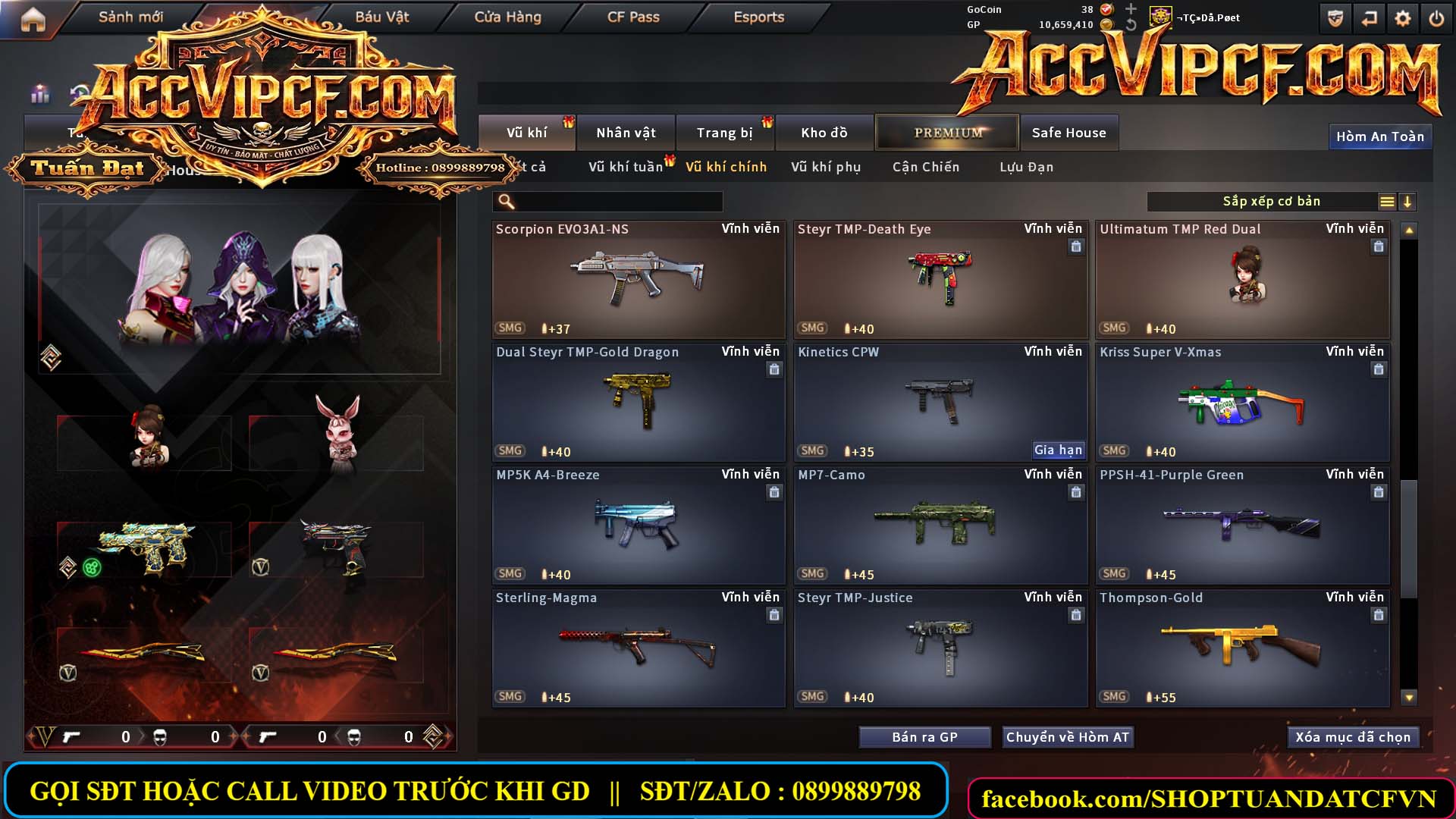 MÃ CF15755 - GIÁ : 9999K - CHIẾN ZOM XỊN - C4 XINH - 45 VIP - VIP7