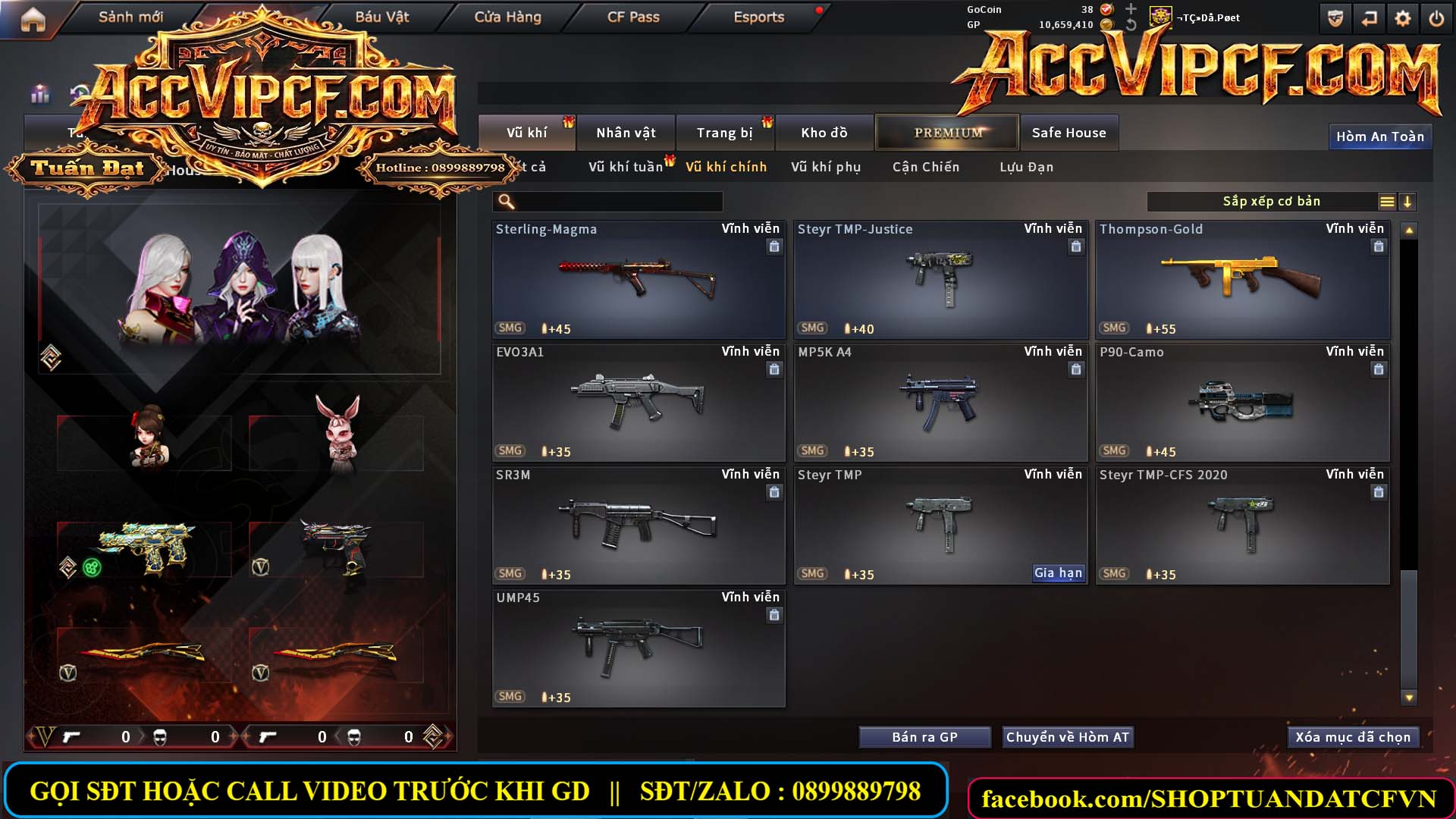 MÃ CF15755 - GIÁ : 9999K - CHIẾN ZOM XỊN - C4 XINH - 45 VIP - VIP7