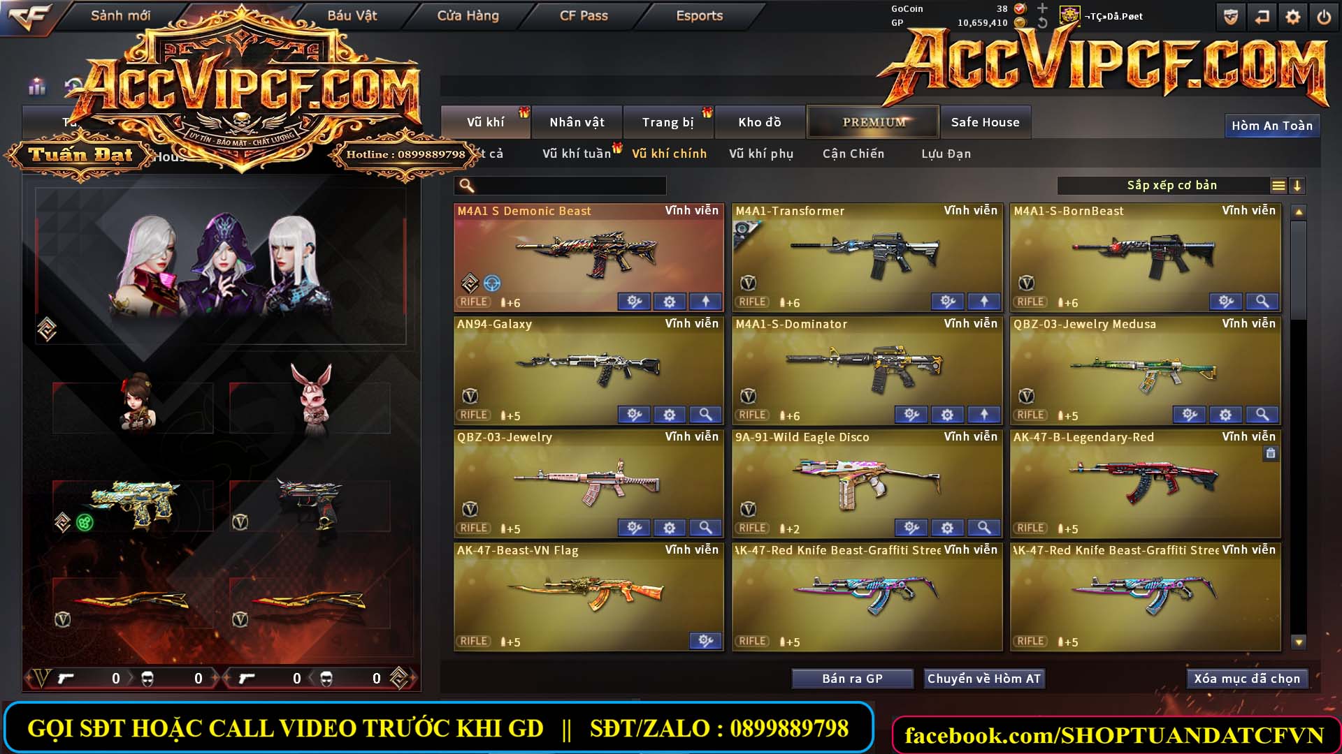 MÃ CF15755 - GIÁ : 9999K - CHIẾN ZOM XỊN - C4 XINH - 45 VIP - VIP7