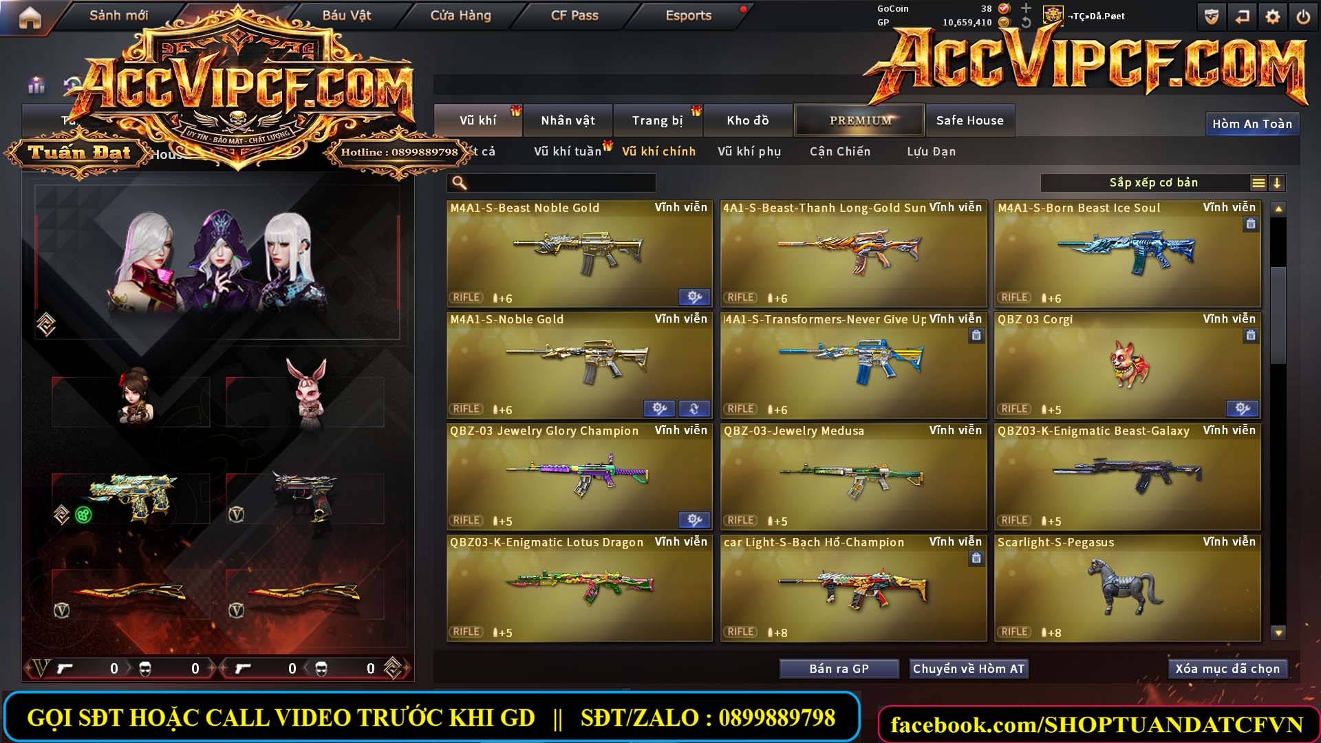 MÃ CF15755 - GIÁ : 9999K - CHIẾN ZOM XỊN - C4 XINH - 45 VIP - VIP7