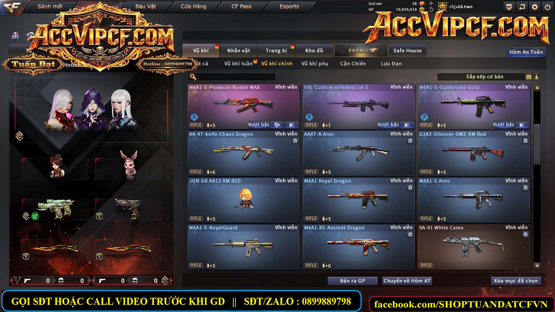 MÃ CF15755 - GIÁ : 9999K - CHIẾN ZOM XỊN - C4 XINH - 45 VIP - VIP7