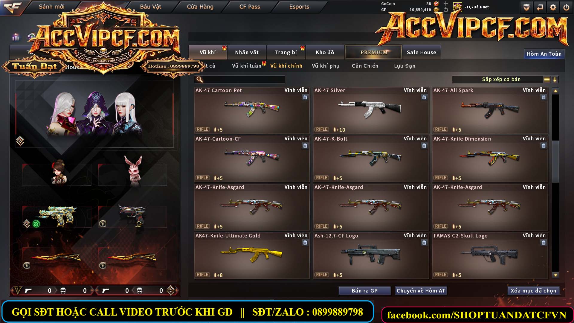 MÃ CF15755 - GIÁ : 9999K - CHIẾN ZOM XỊN - C4 XINH - 45 VIP - VIP7