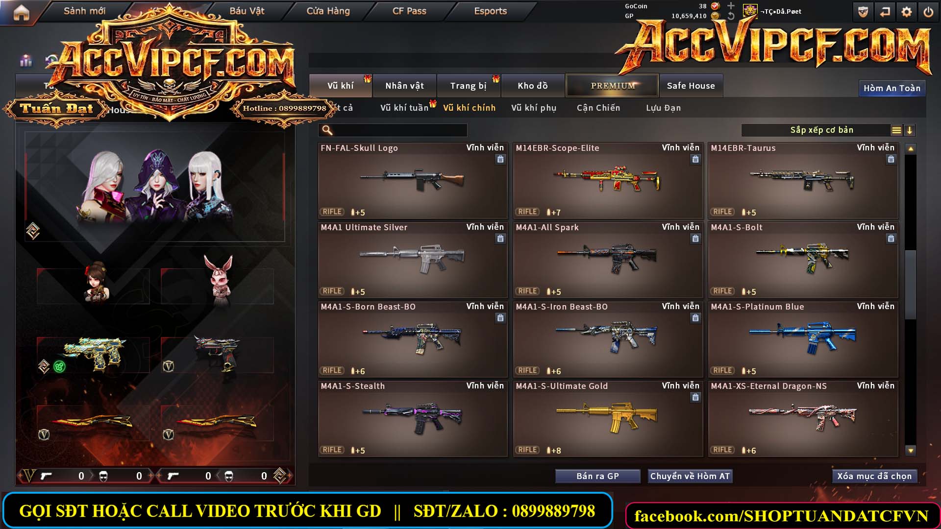 MÃ CF15755 - GIÁ : 9999K - CHIẾN ZOM XỊN - C4 XINH - 45 VIP - VIP7