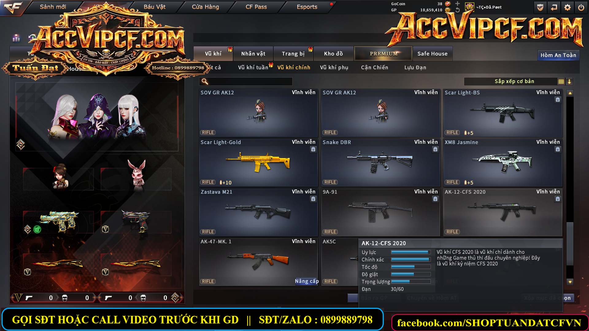 MÃ CF15755 - GIÁ : 9999K - CHIẾN ZOM XỊN - C4 XINH - 45 VIP - VIP7