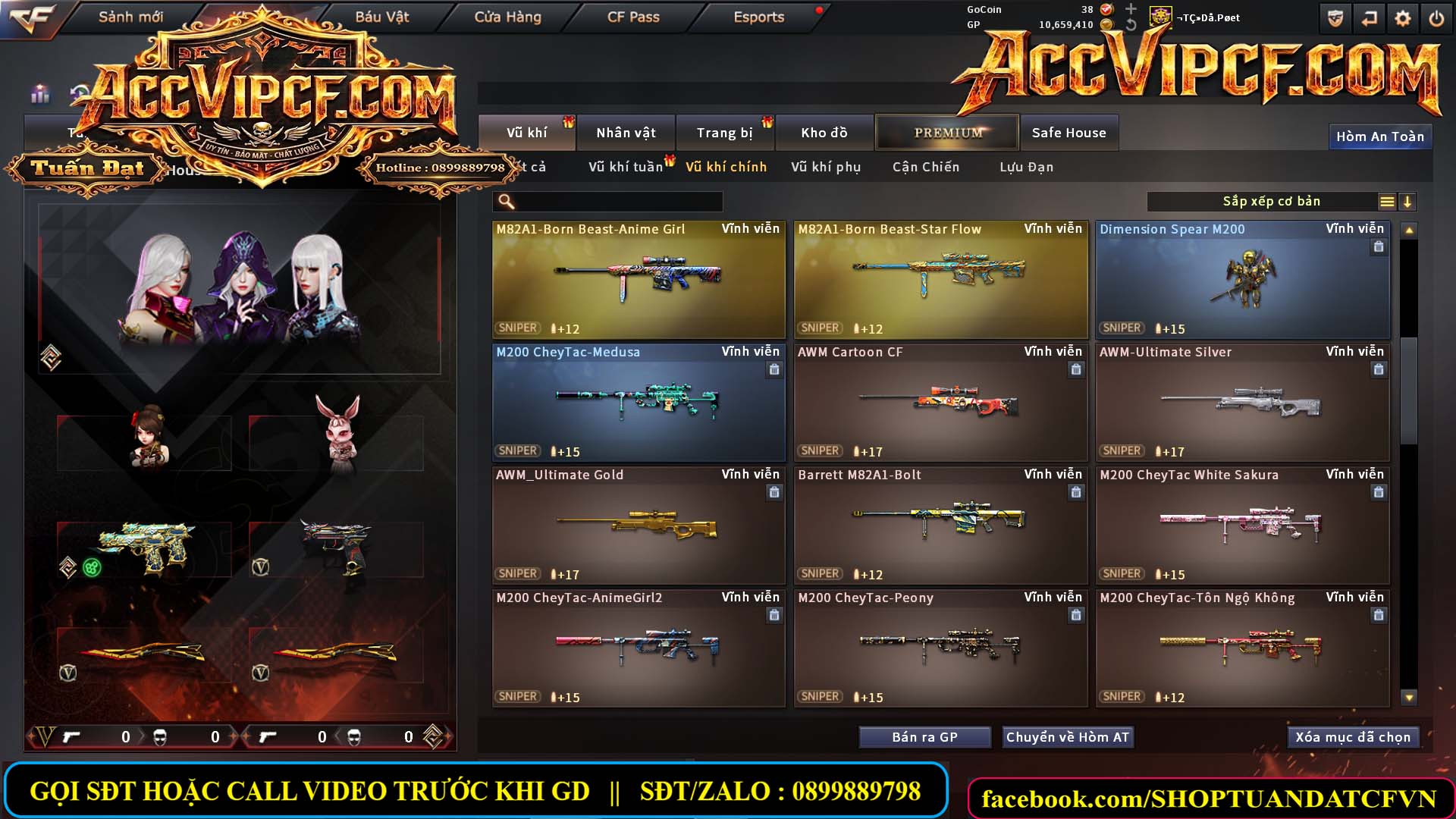 MÃ CF15755 - GIÁ : 9999K - CHIẾN ZOM XỊN - C4 XINH - 45 VIP - VIP7