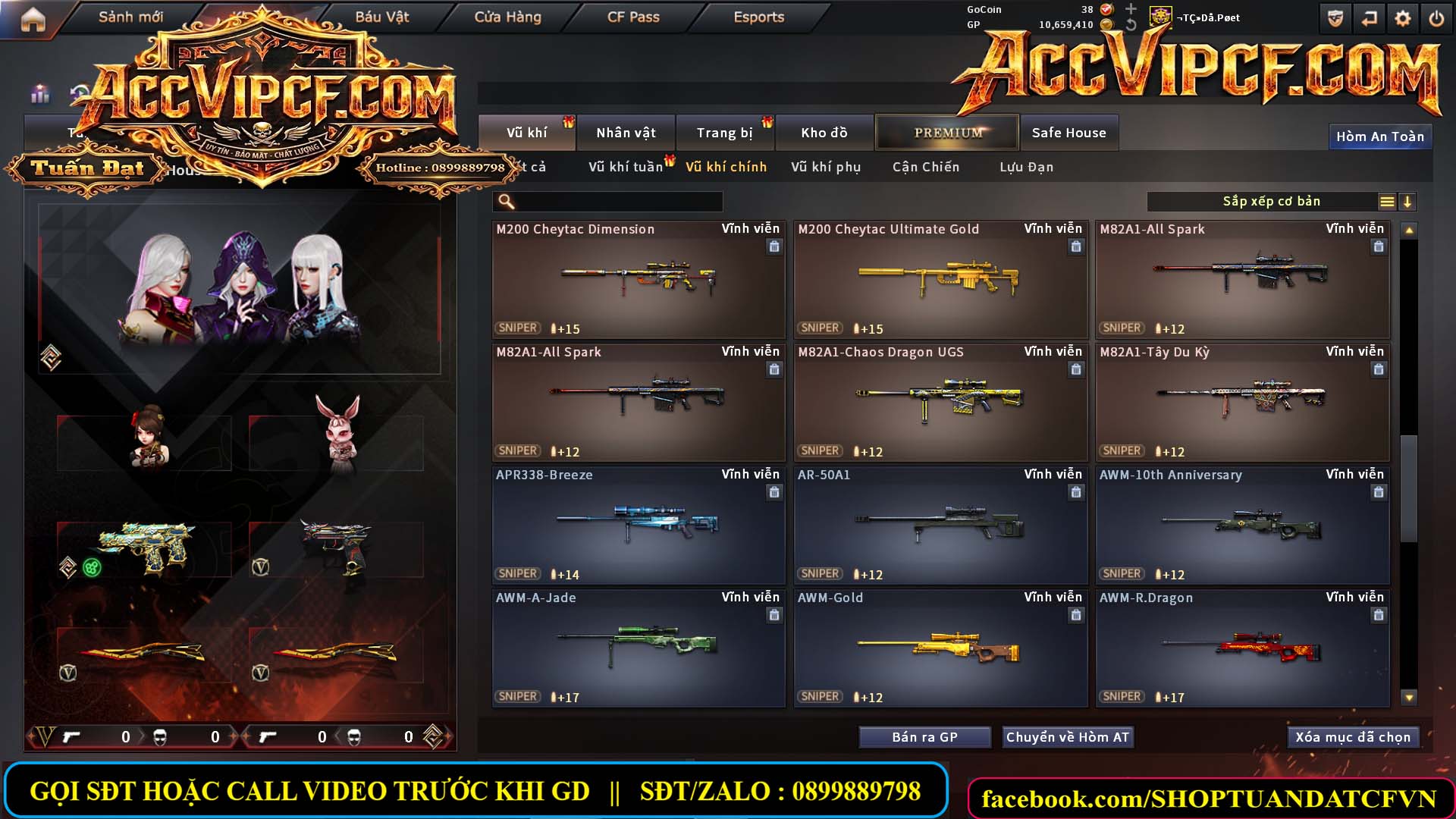 MÃ CF15755 - GIÁ : 9999K - CHIẾN ZOM XỊN - C4 XINH - 45 VIP - VIP7