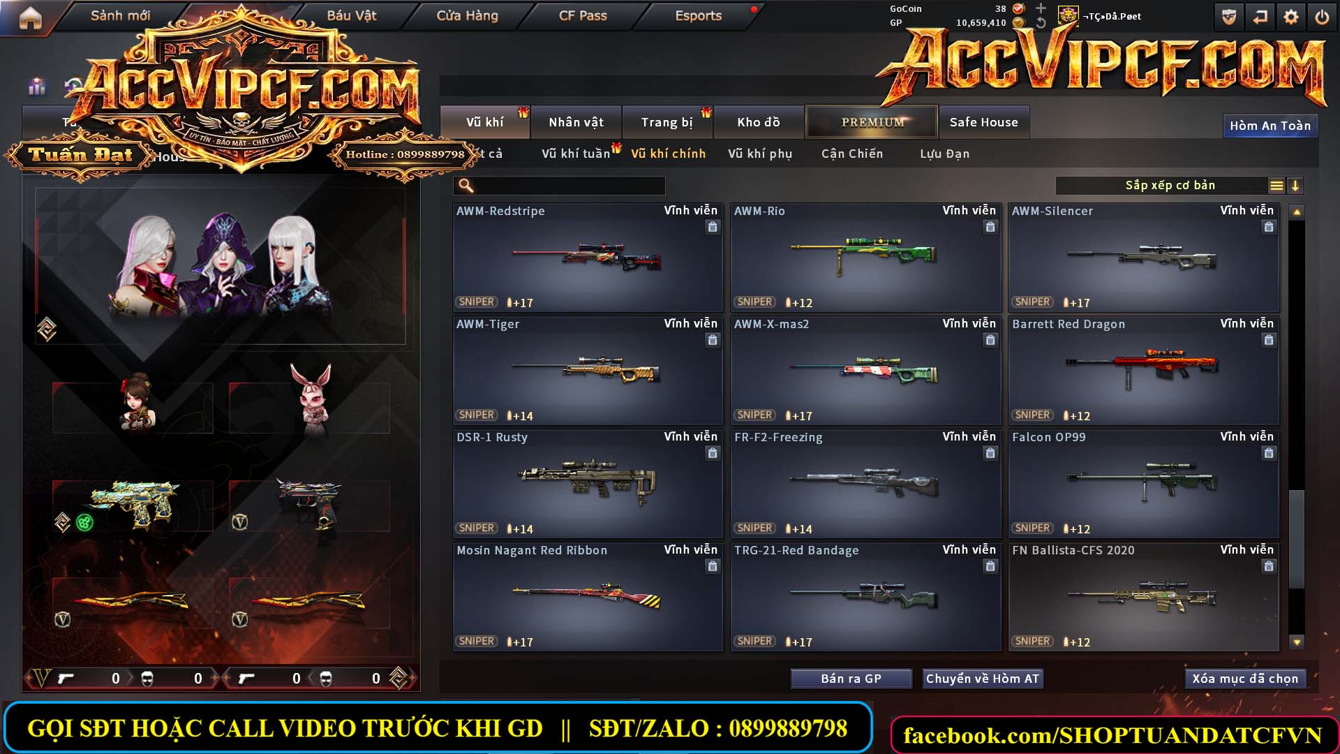 MÃ CF15755 - GIÁ : 9999K - CHIẾN ZOM XỊN - C4 XINH - 45 VIP - VIP7