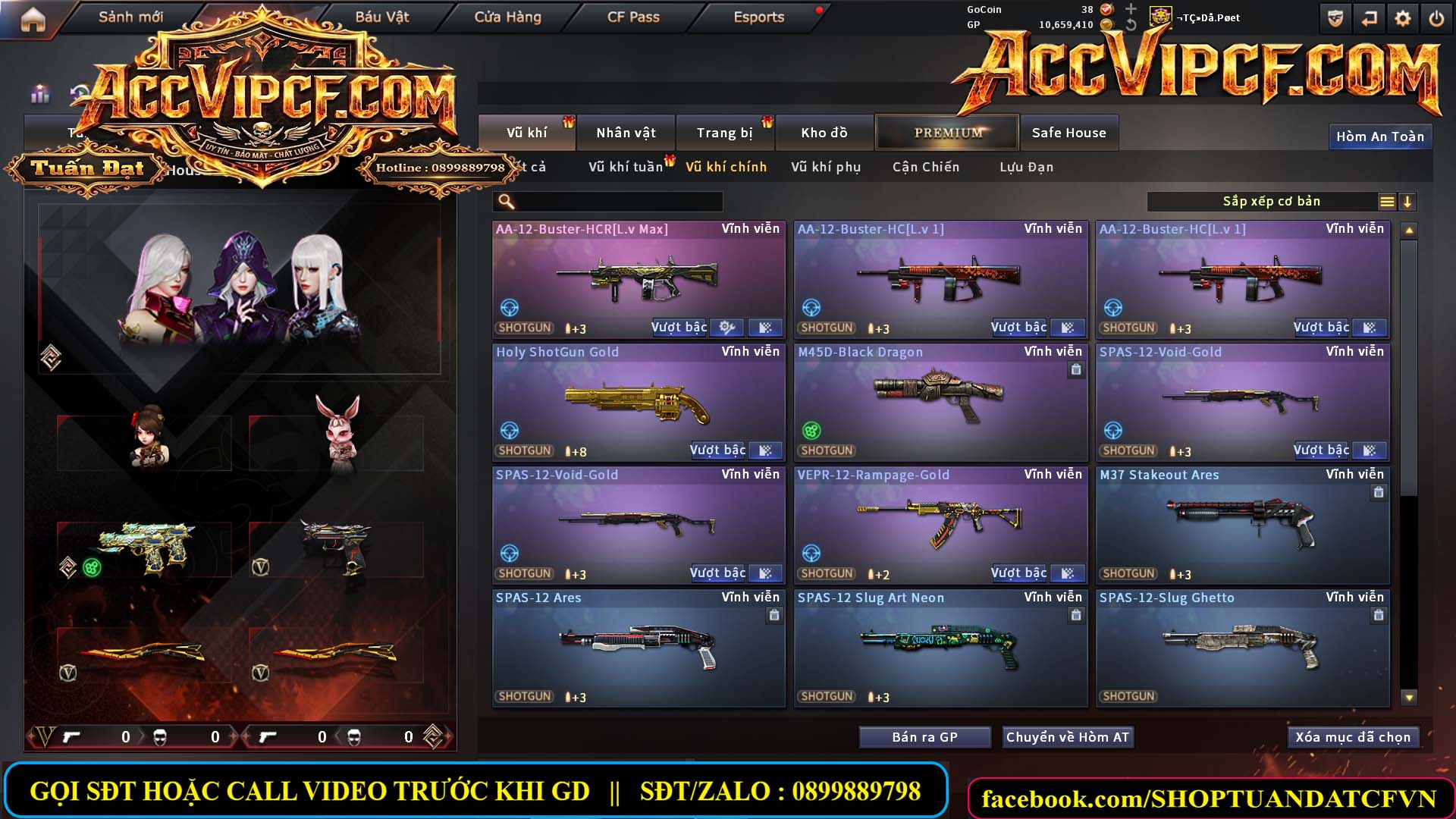 MÃ CF15755 - GIÁ : 9999K - CHIẾN ZOM XỊN - C4 XINH - 45 VIP - VIP7